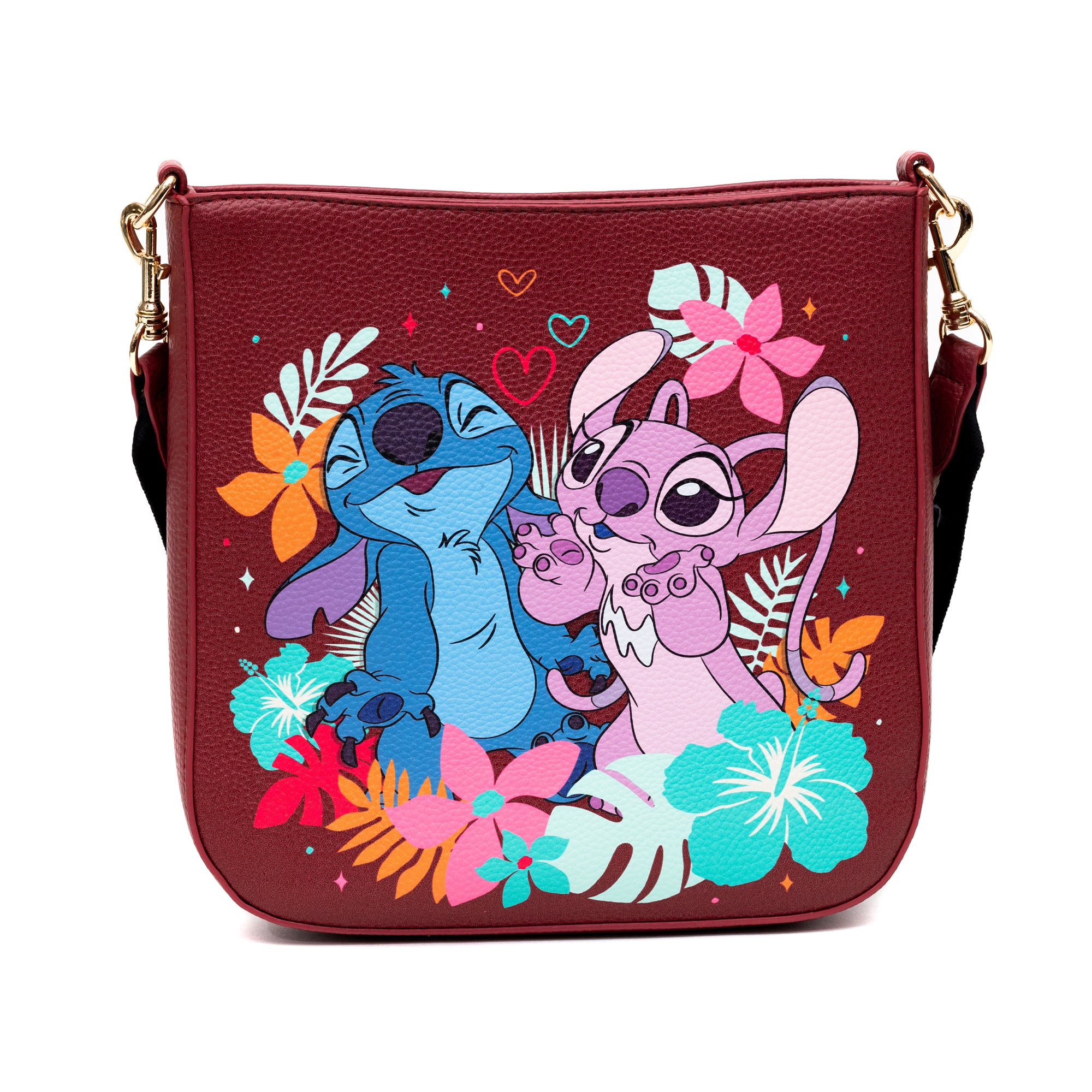 ★ILLIGO★Love Stitch Shoulder Bag★ステッチショルダーバッグ Soft embroidery shoulder bag/ソフトタッチ刺繍ショルダー