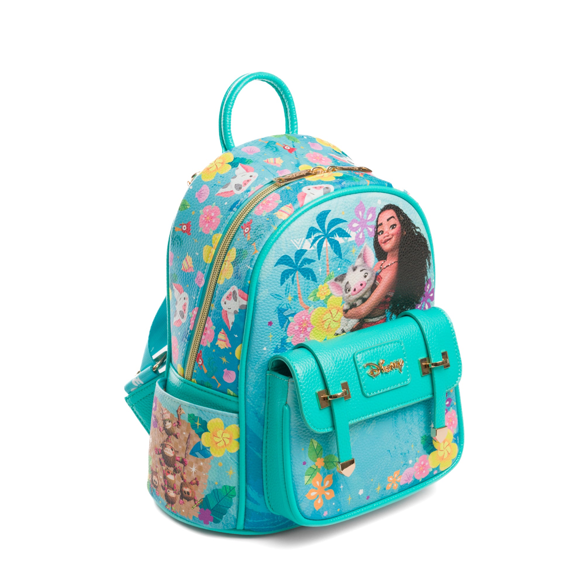 disney mini faux leather backpack Mickey and Minnie Mouse 11" Vegan Fashion Giftsnbeyond Head to the beach with this vibrant mini backpack that features Mickey and Minnie relaxing on fun and fruity floaties Disney Sensational 6 Outfits AOP