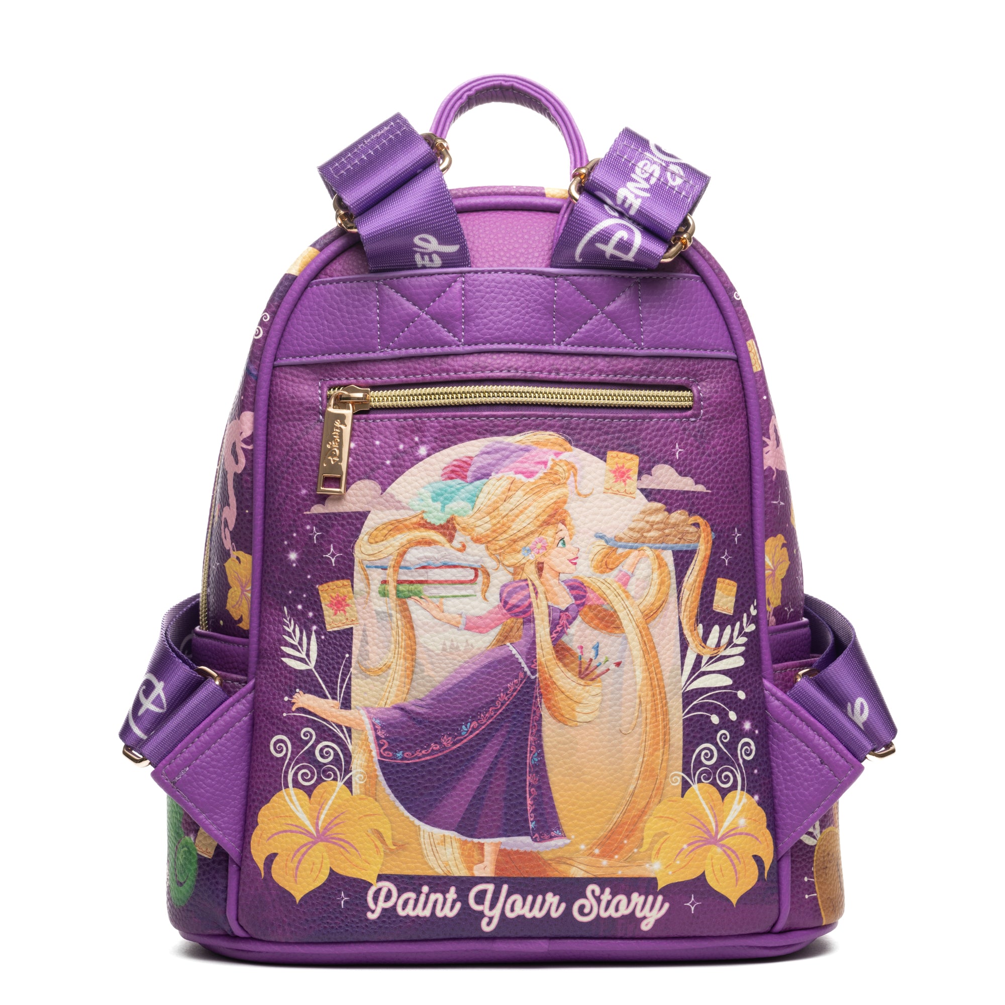 disney store tangled mini backpack Rapunzel Swinging from Tower Mini-Backpack On the back Loungefly Disney Tangled Rapunzel Lantern