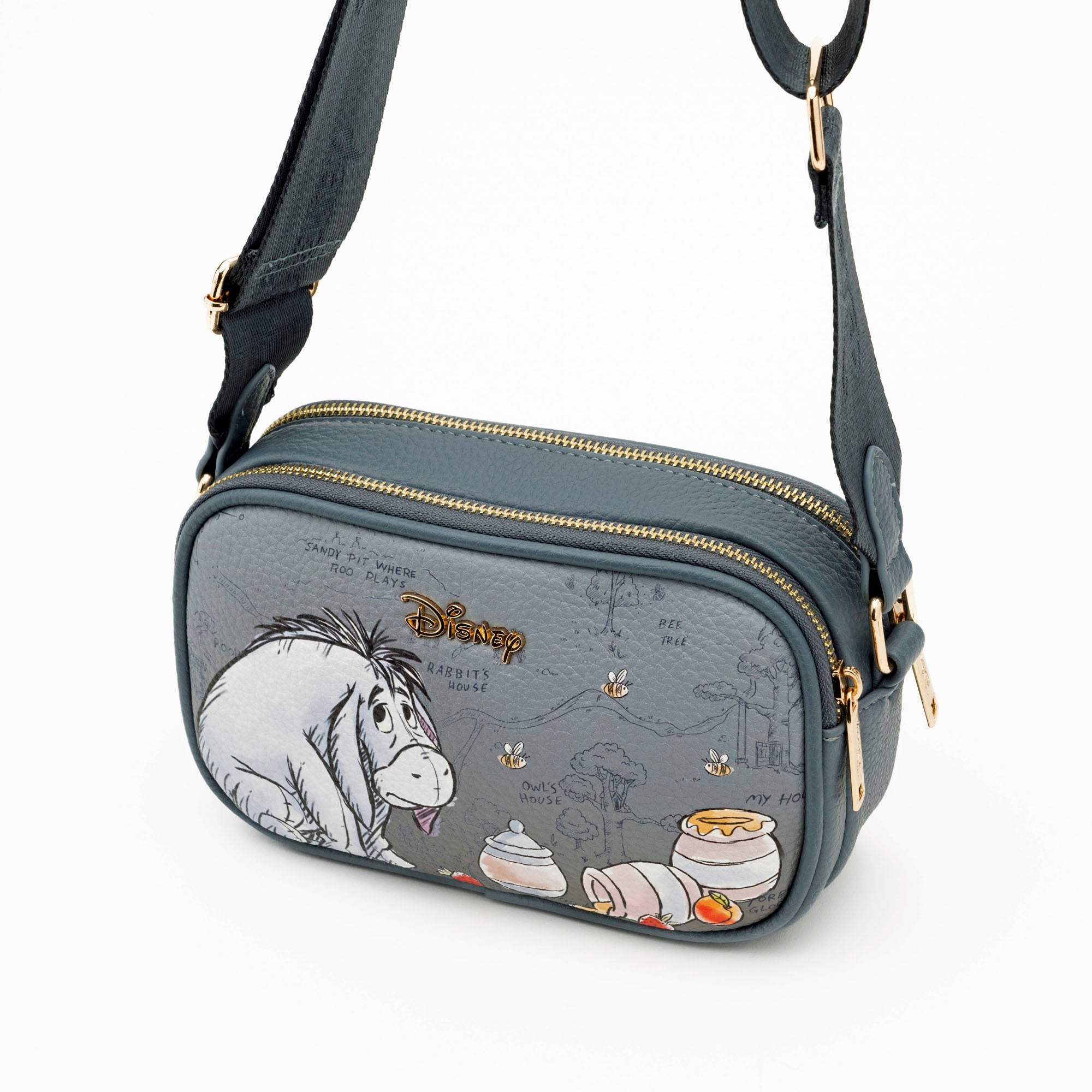 WondaPop Eeyore Double Zipper Crossbody/Shoulder Bag | WondaPop