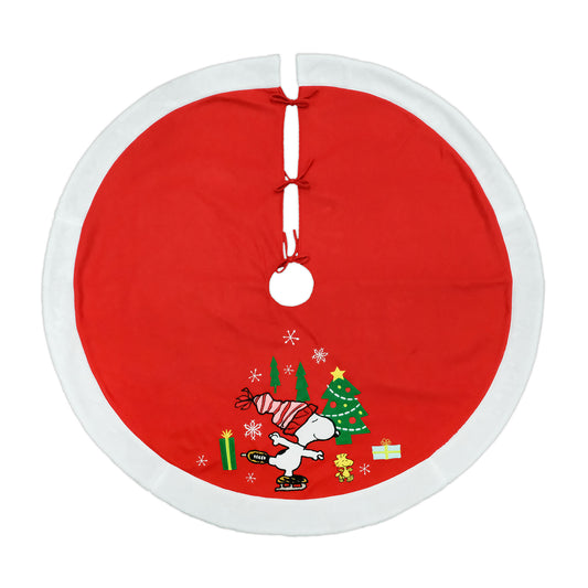 Peanuts 48" Embroidered Applique Tree Skirt