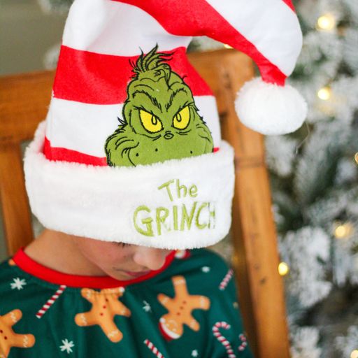 The Grinch Red Stripe Christmas Hat