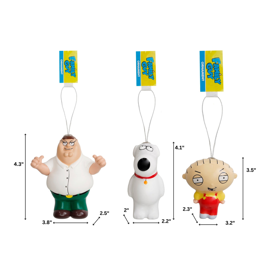 Family Guy Ornaments 3-Pack