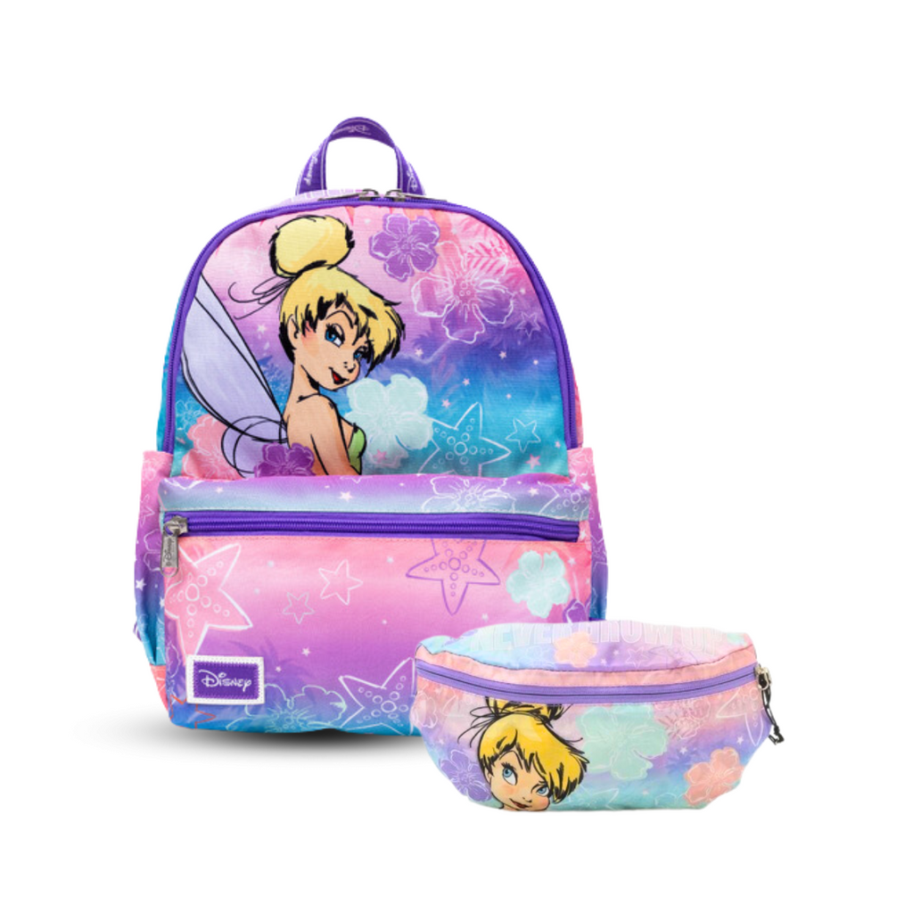 Tinkerbell from Disney's Peter Pan 13-inch Backpack and Packable Hip Pack Bundle