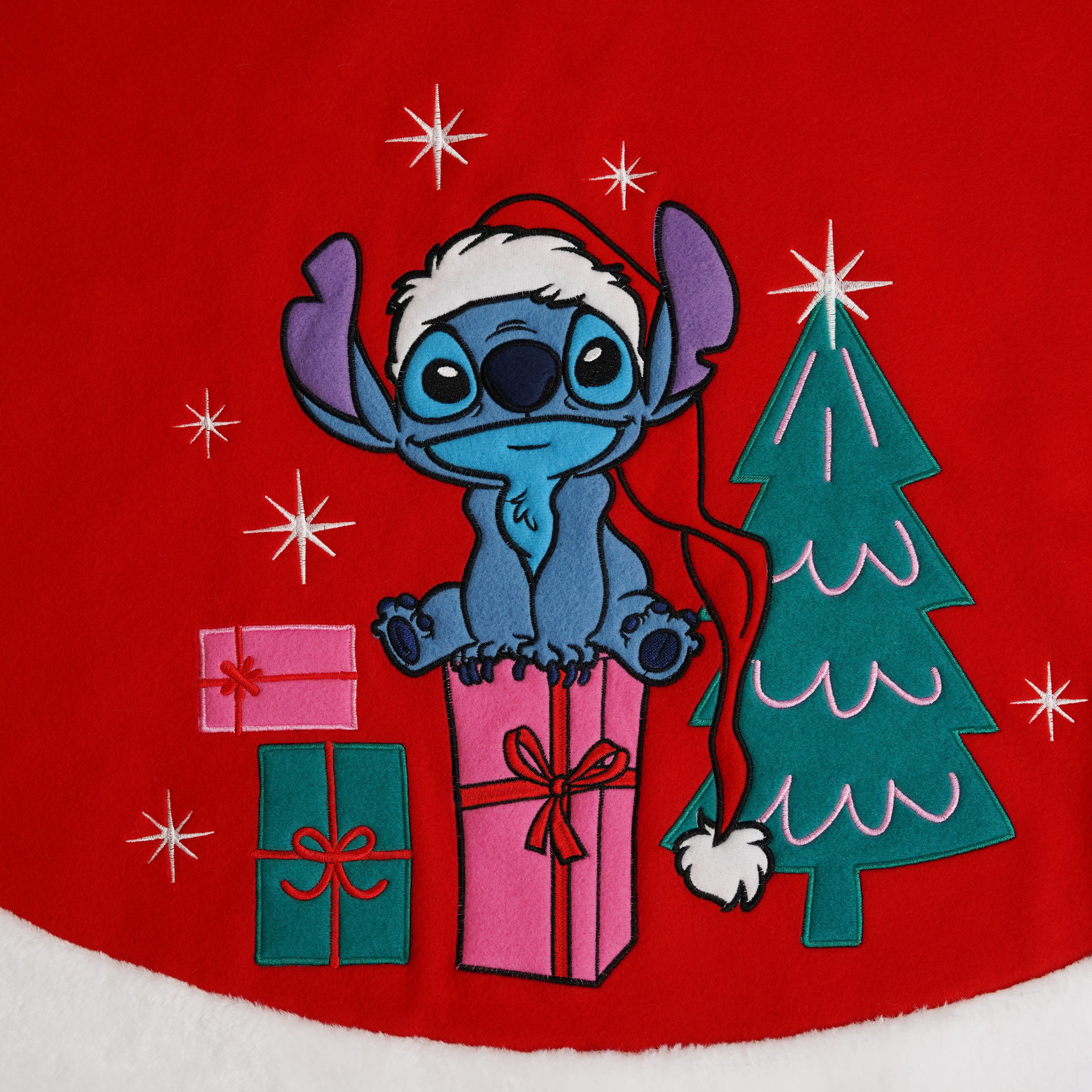 Stitch from Lilo and Stitch Applique Christmas Tree Skirt