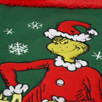 Grinch with a Present 20" Appliqué Christmas Stocking