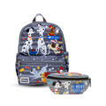 Disney Dogs 13-inch Nylon Backpack and Collapsible Hip Pack Bundle