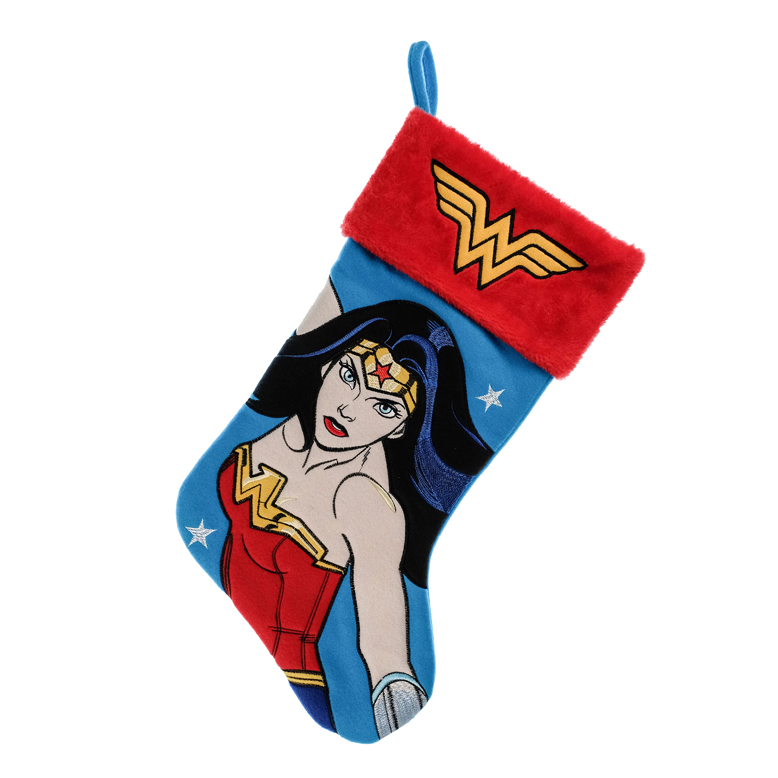 Wonder Woman Applique Christmas Stocking