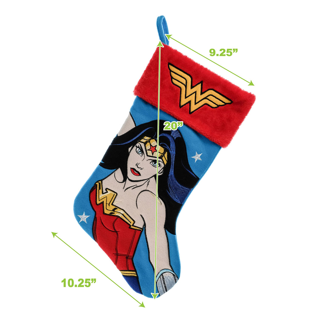 Wonder Woman Applique Christmas Stocking
