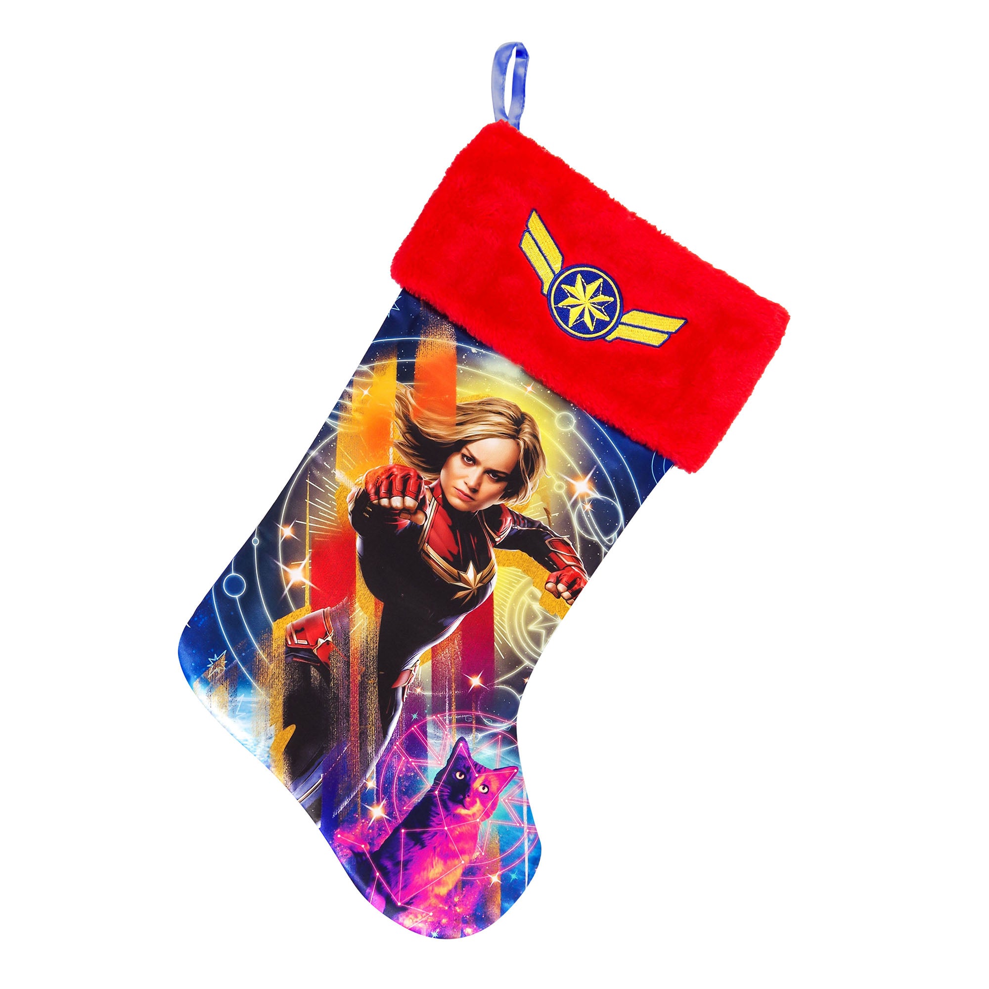 Captain Marvel Satin Christmas Stocking