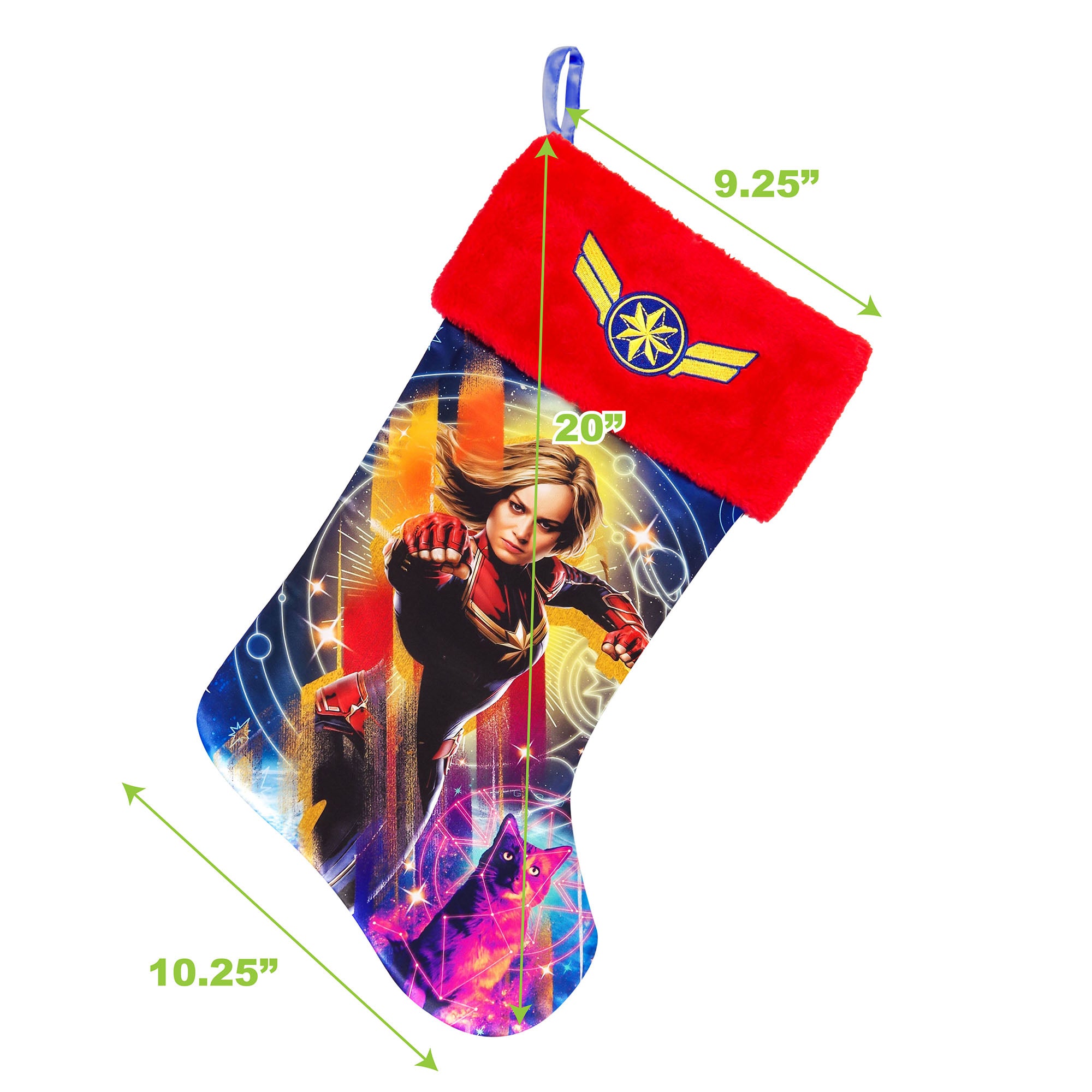 Captain Marvel Satin Christmas Stocking