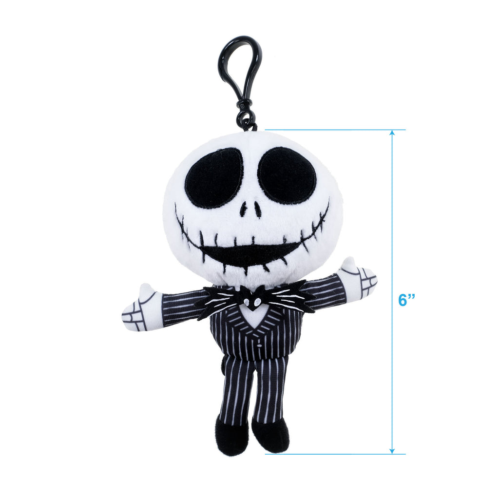 Disney The Nightmare Before Christmas 4-pack of 6 inch Plush Clips featuring Jack, Sally, Oogie Boogie and Zero