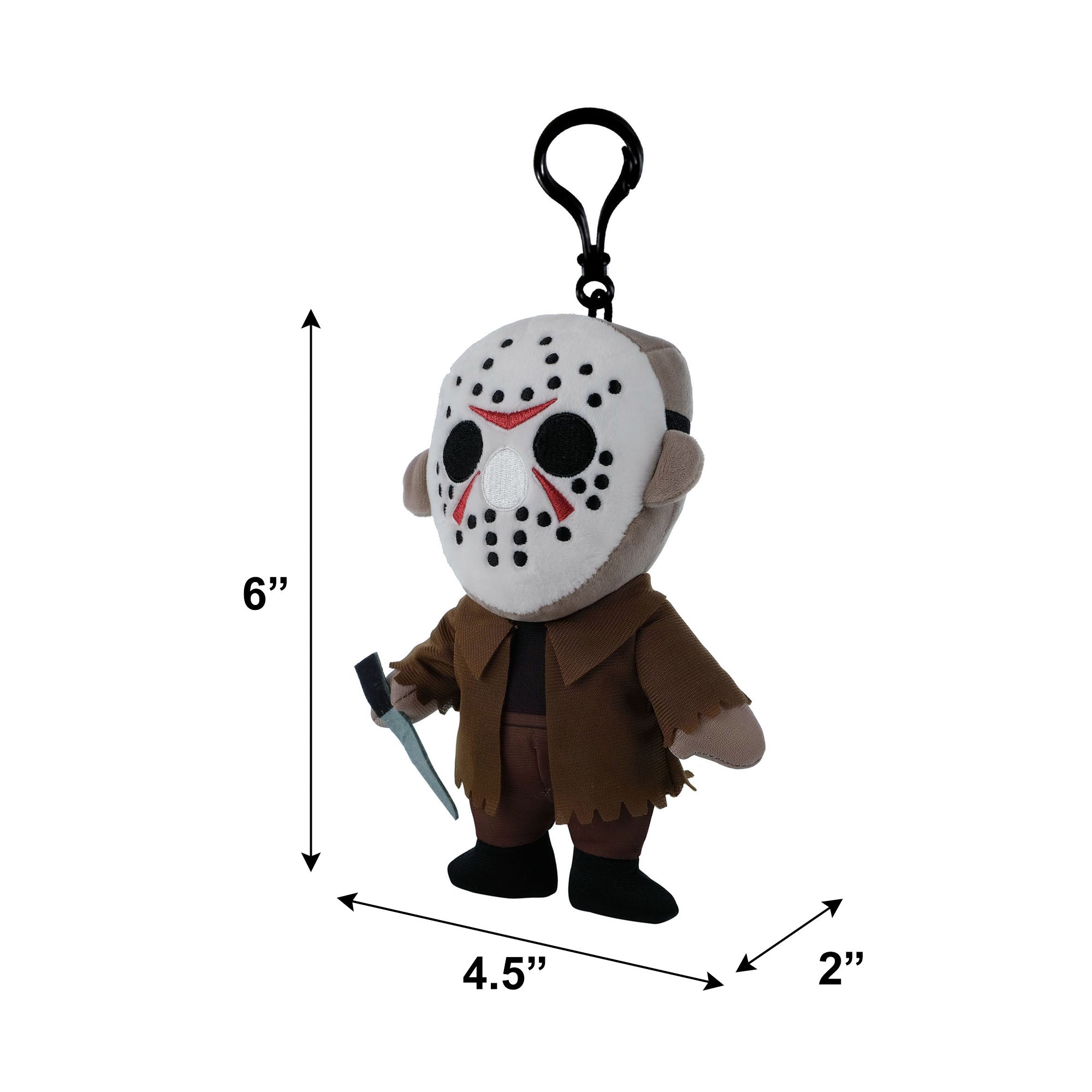 Horror 3-pack of 6 inch Plush Clips featuring Freddy, Jason and Pennywise