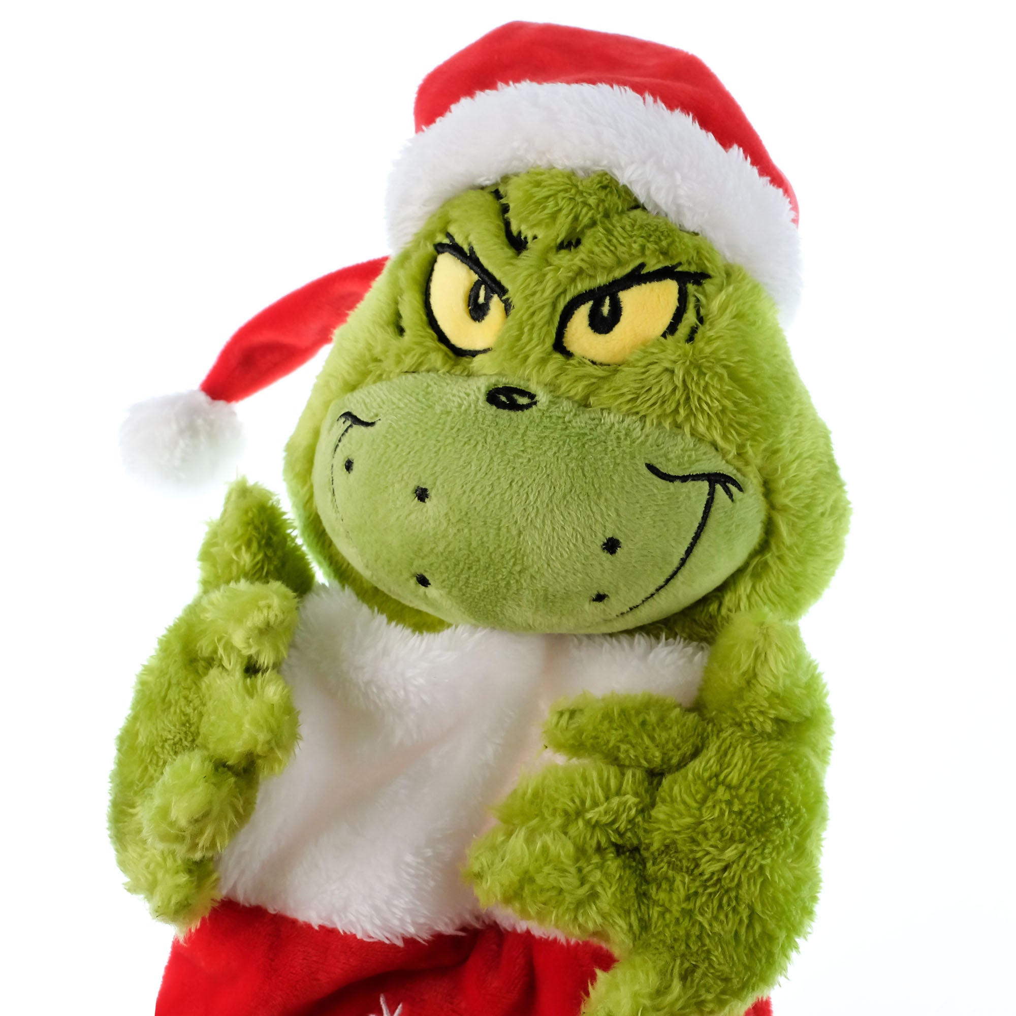 Dr Suess The Grinch who Stole Christmas 3D Plush Head Stocking