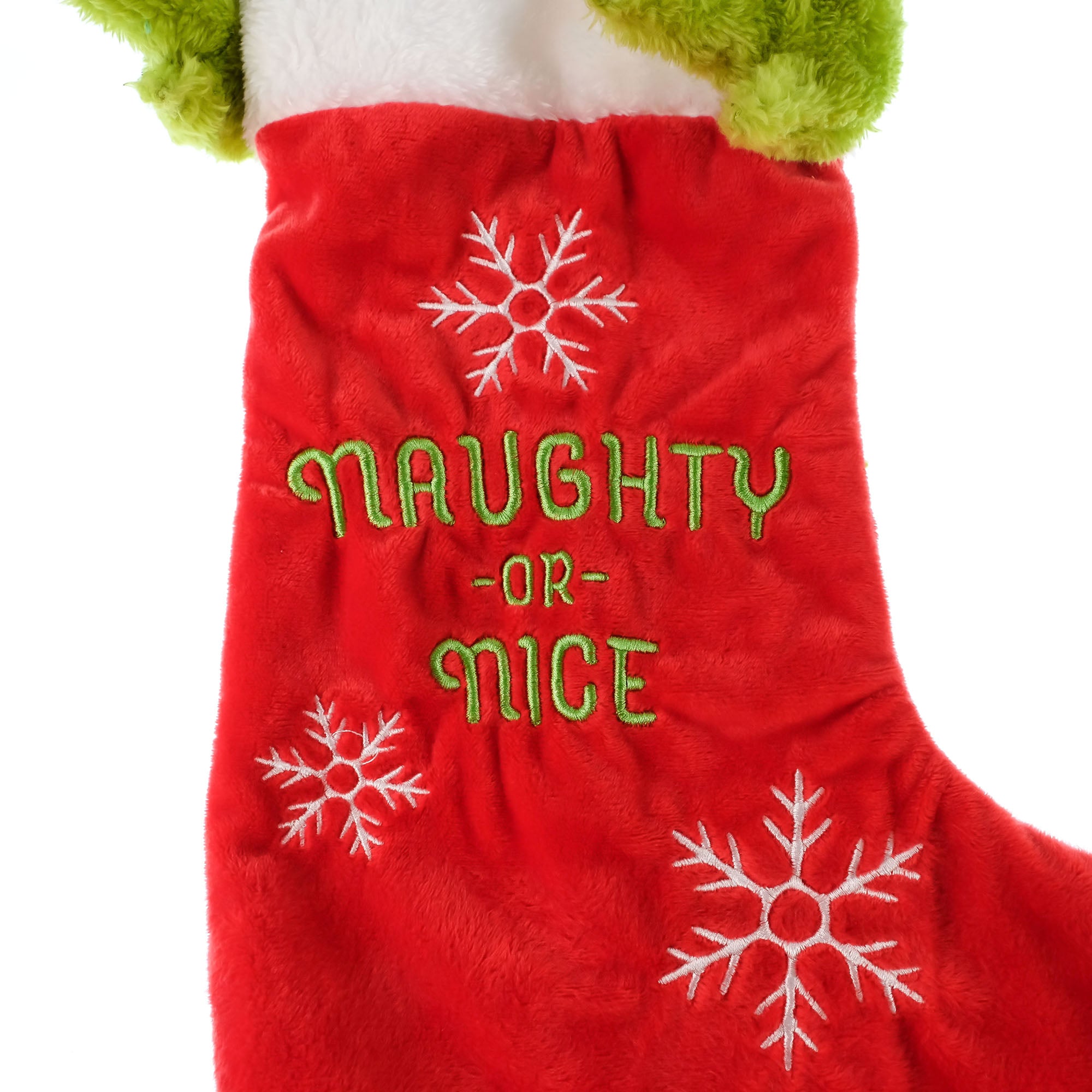 Dr Suess The Grinch who Stole Christmas 3D Plush Head Stocking