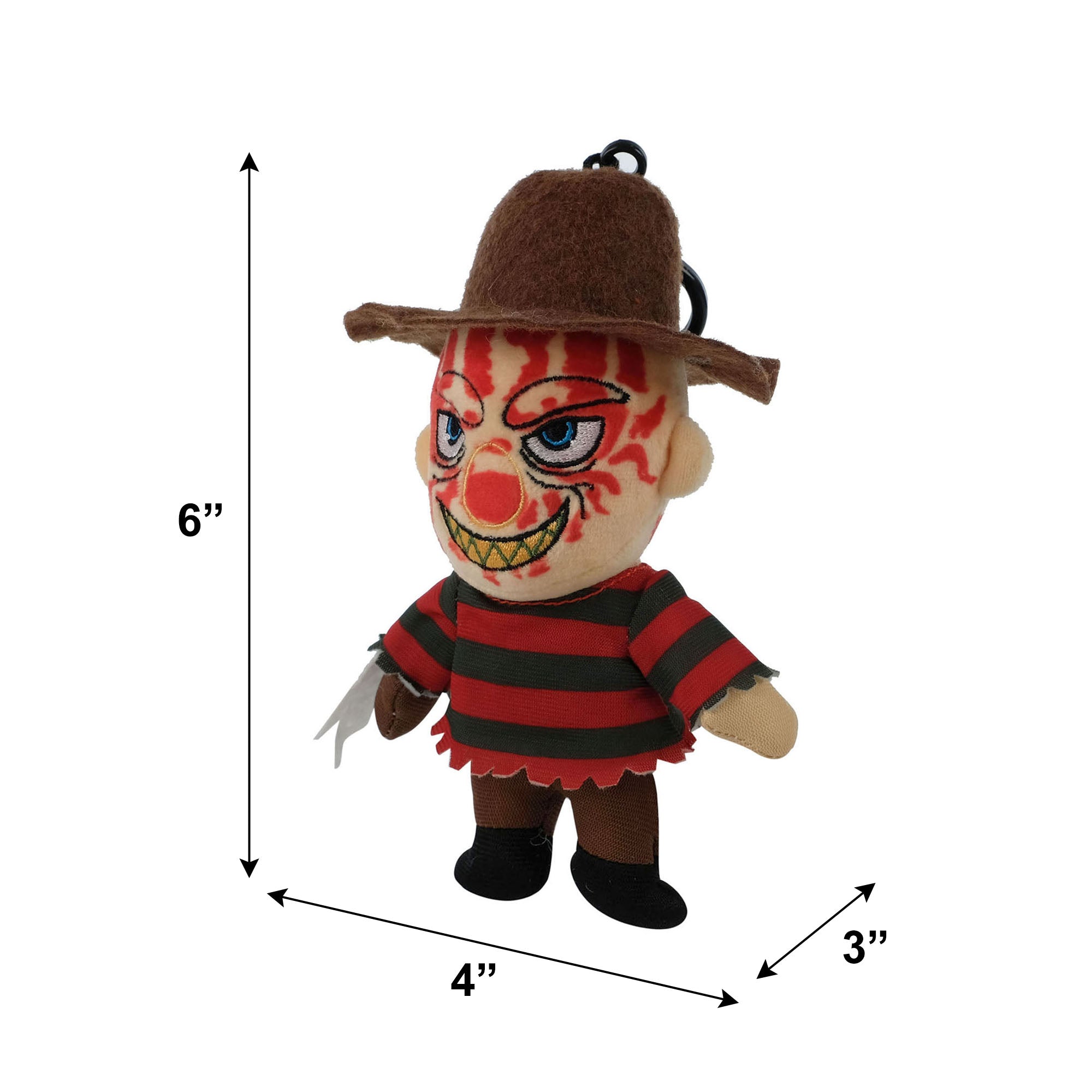 Horror 3-pack of 6 inch Plush Clips featuring Freddy, Jason