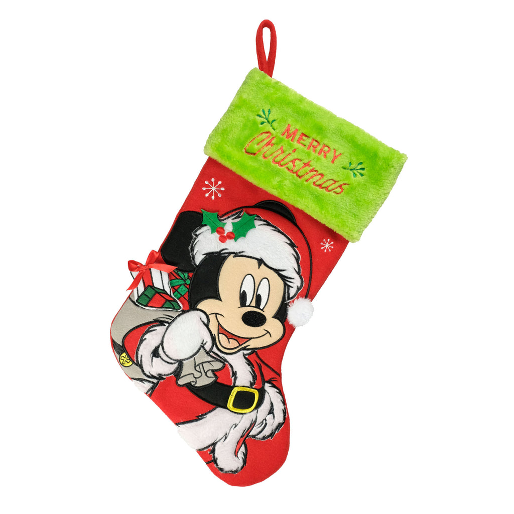 Mickey Mouse Appliqué Christmas Stocking