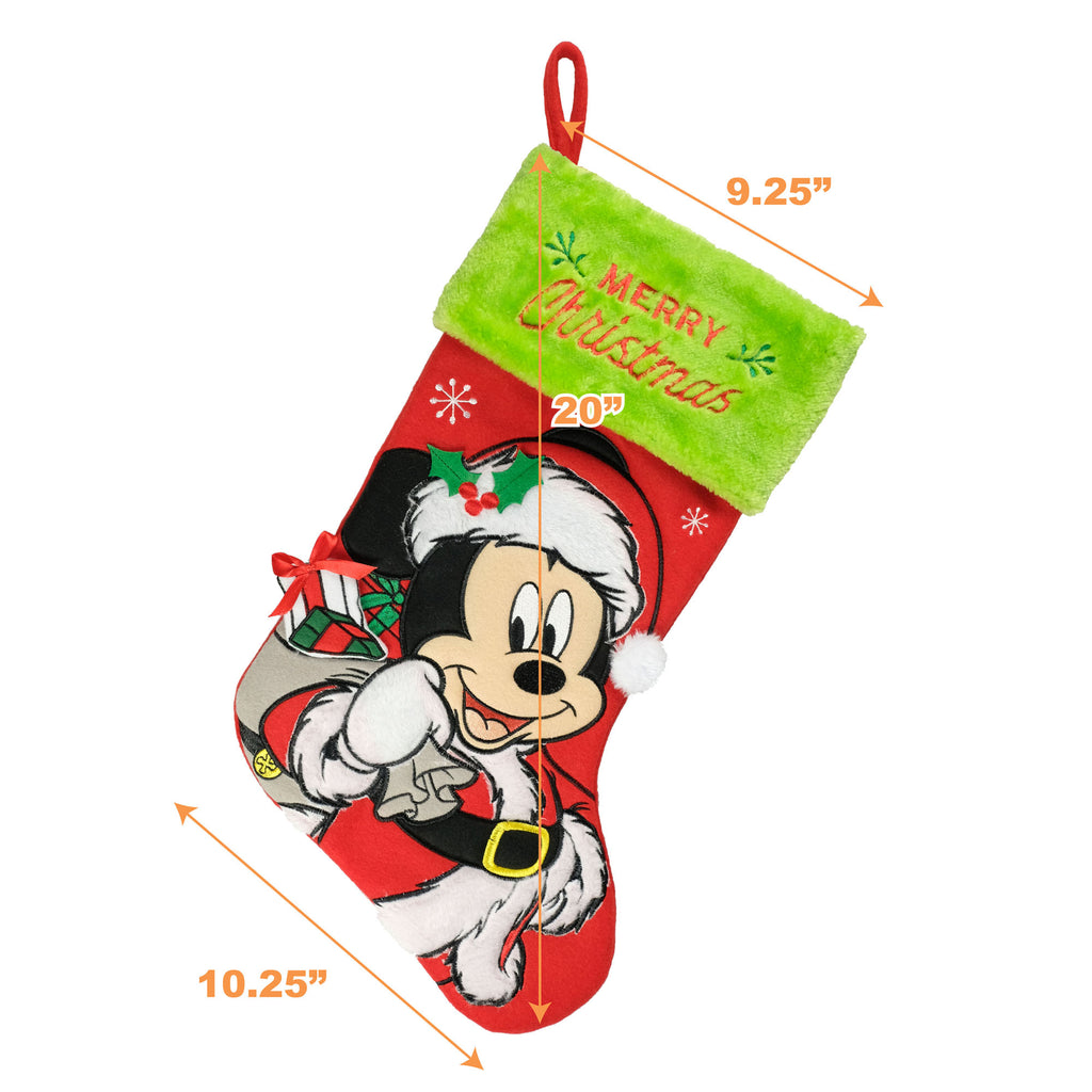 Mickey Mouse Appliqué Christmas Stocking