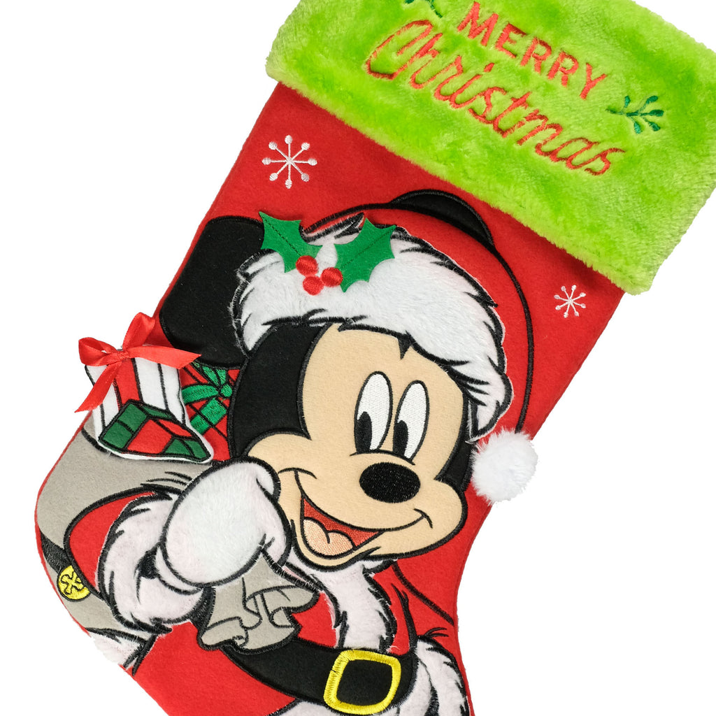 Mickey Mouse Appliqué Christmas Stocking