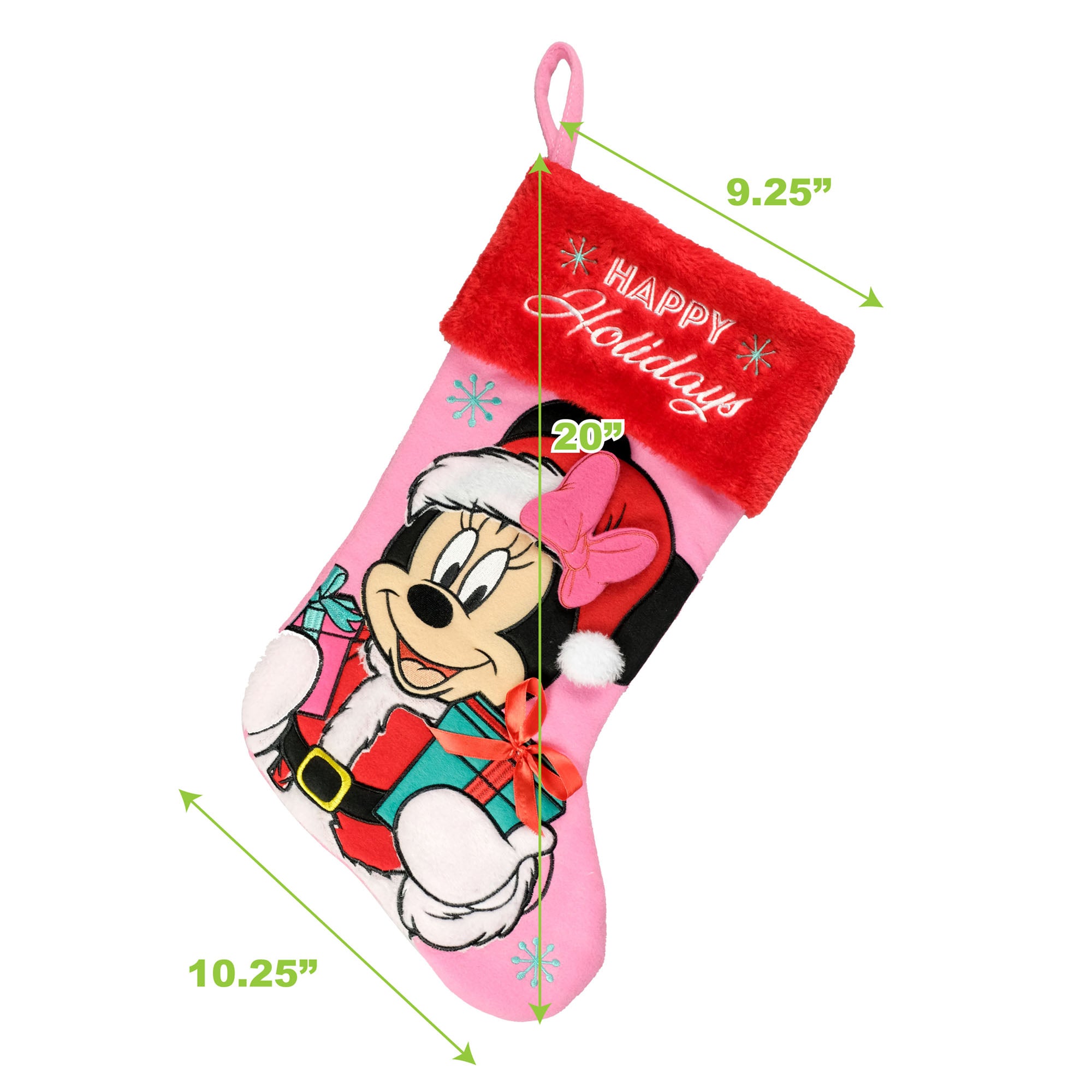 Minnie Mouse Applique Christmas Stocking
