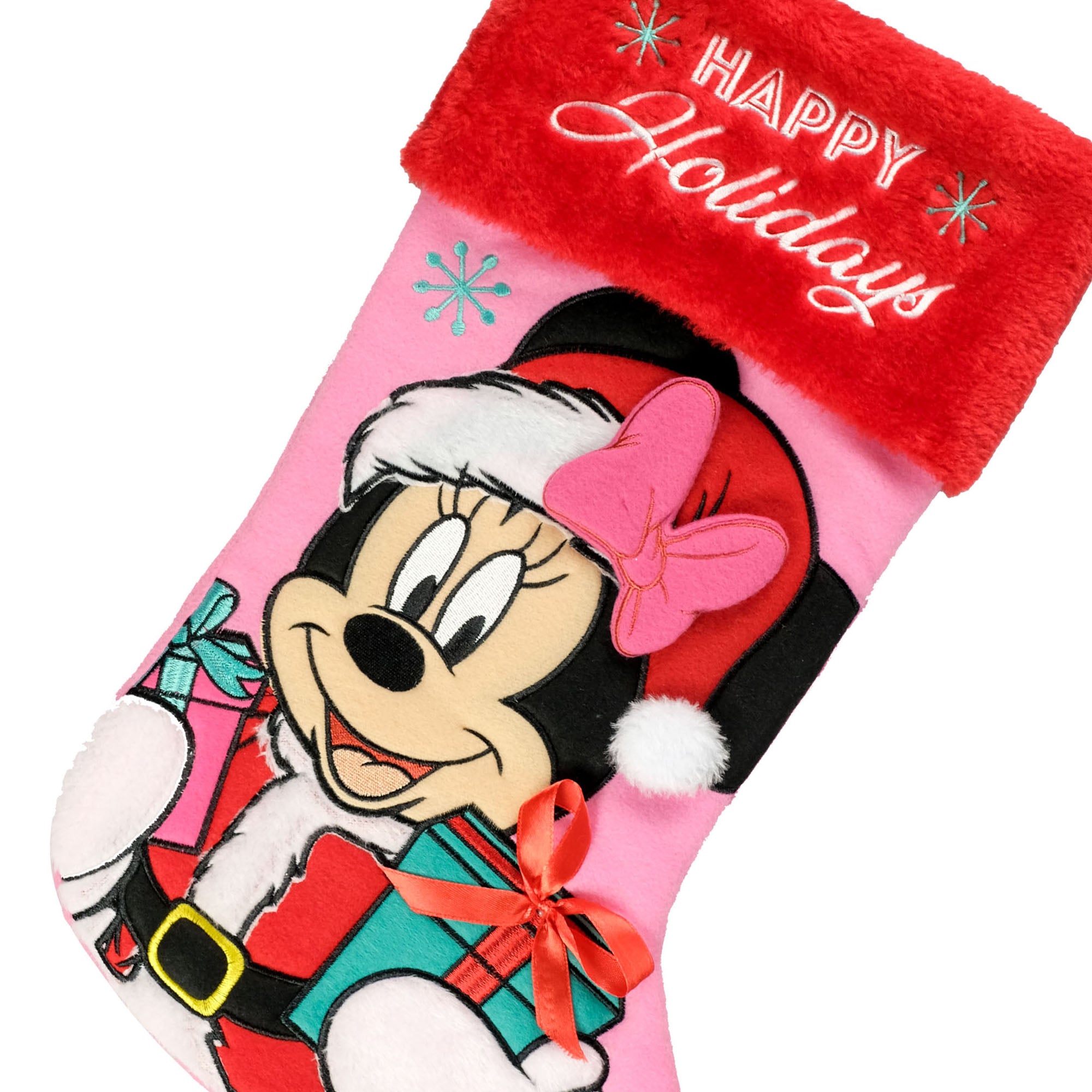 Minnie Mouse Applique Christmas Stocking