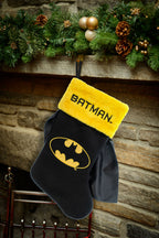 Batman Logo Applique Christmas Stocking