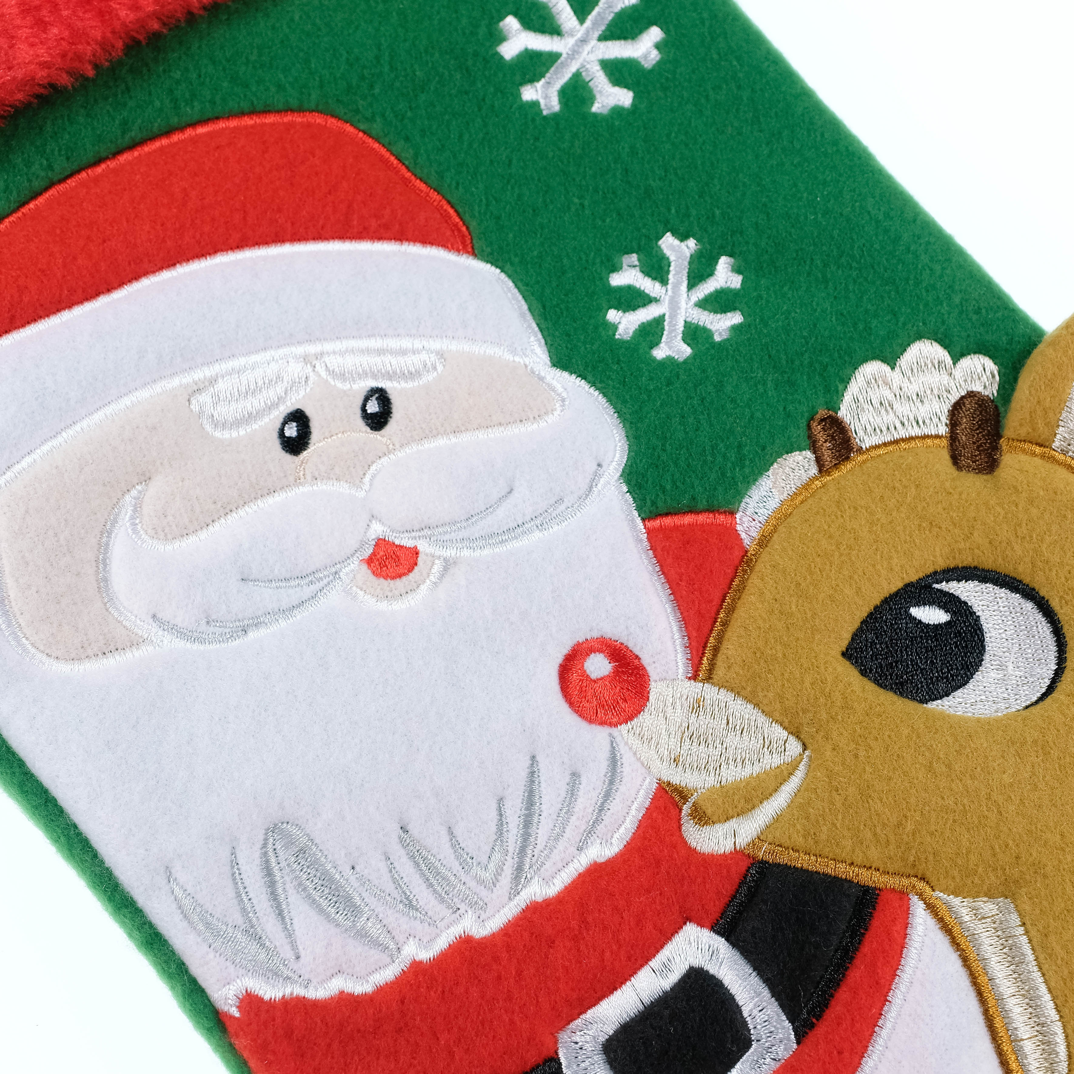 Rudolph the Red Nosed Reindeer Applique Christmas Stocking