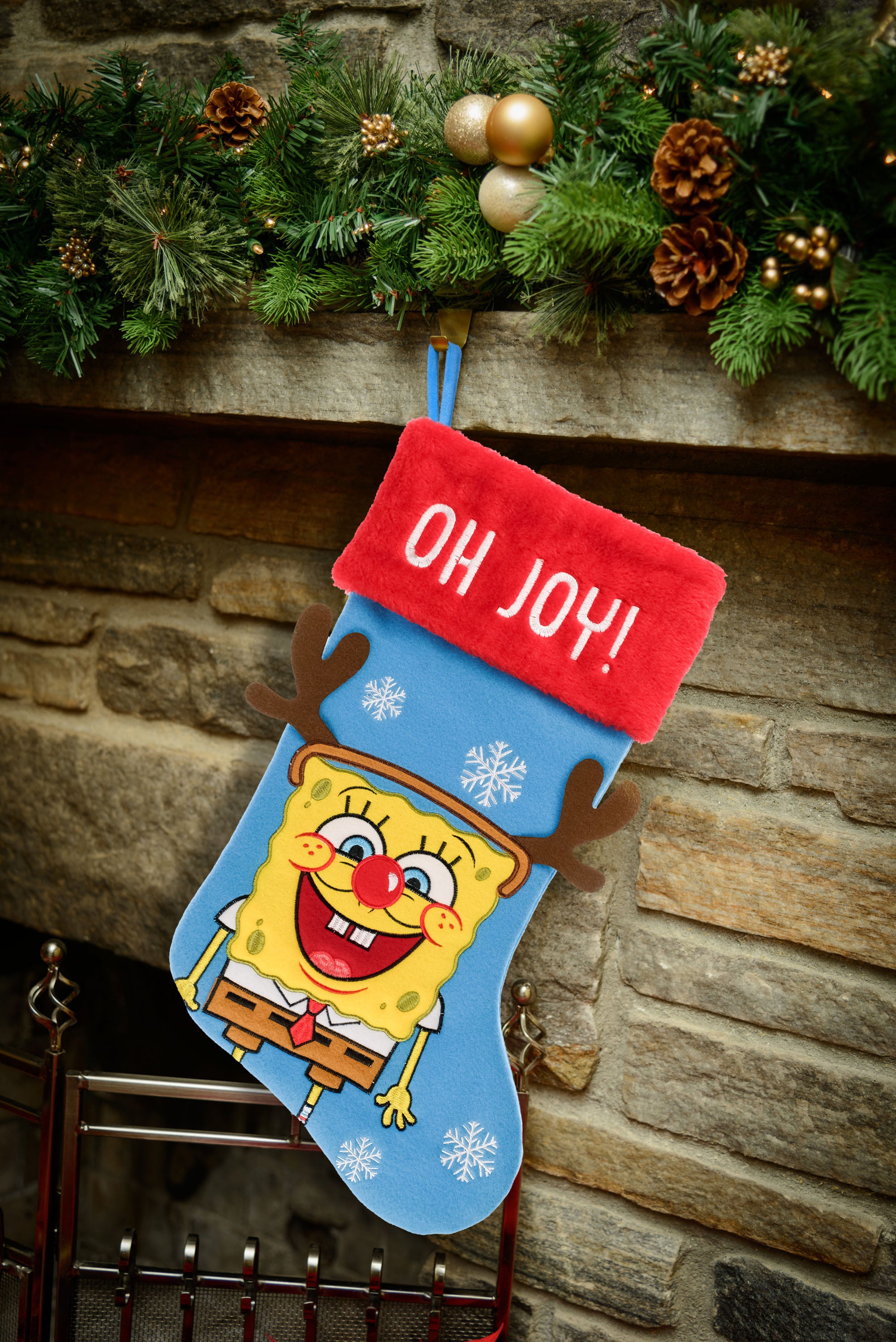 SpongeBob SquarePants Applique Christmas Stocking