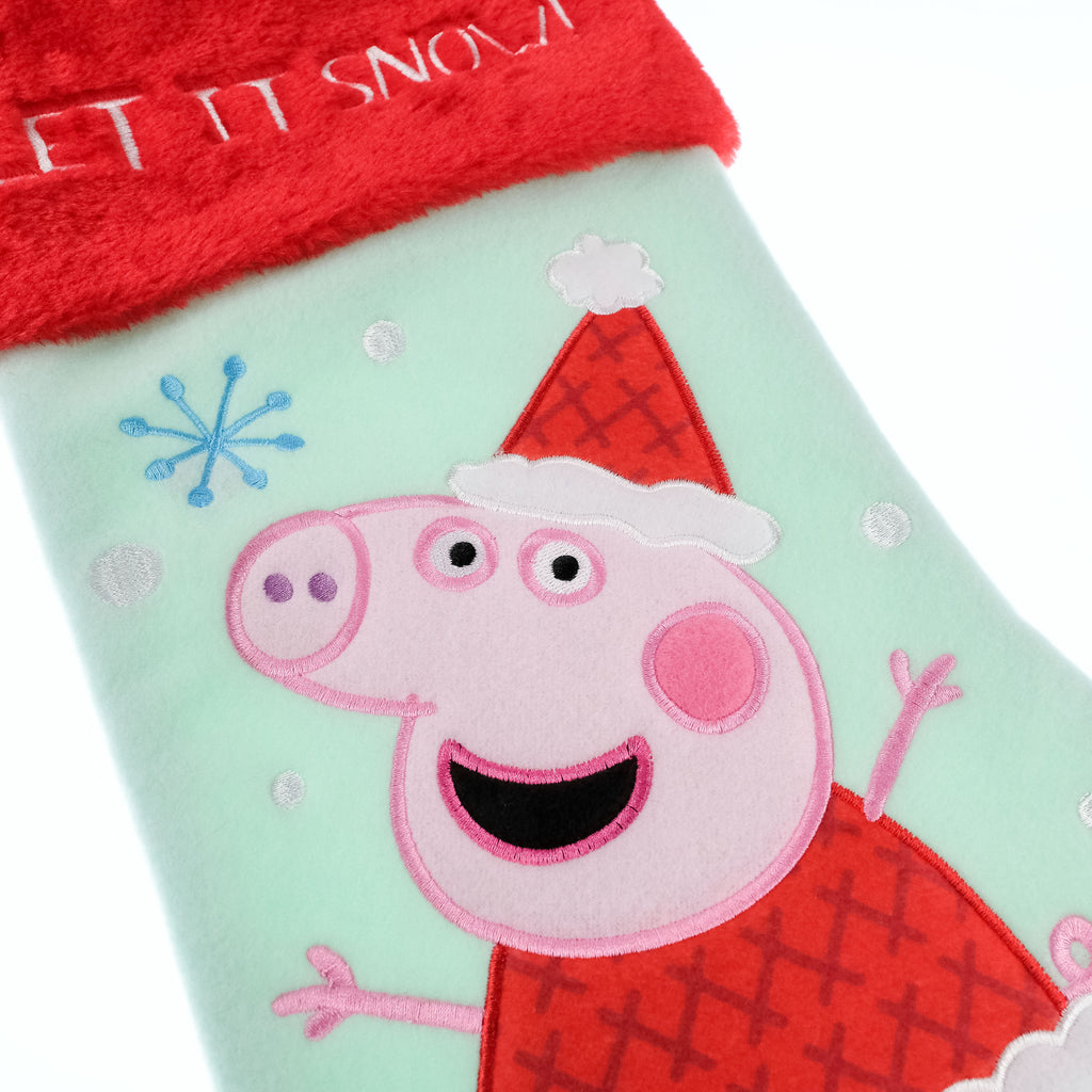 Peppa Pig Applique Christmas Stocking