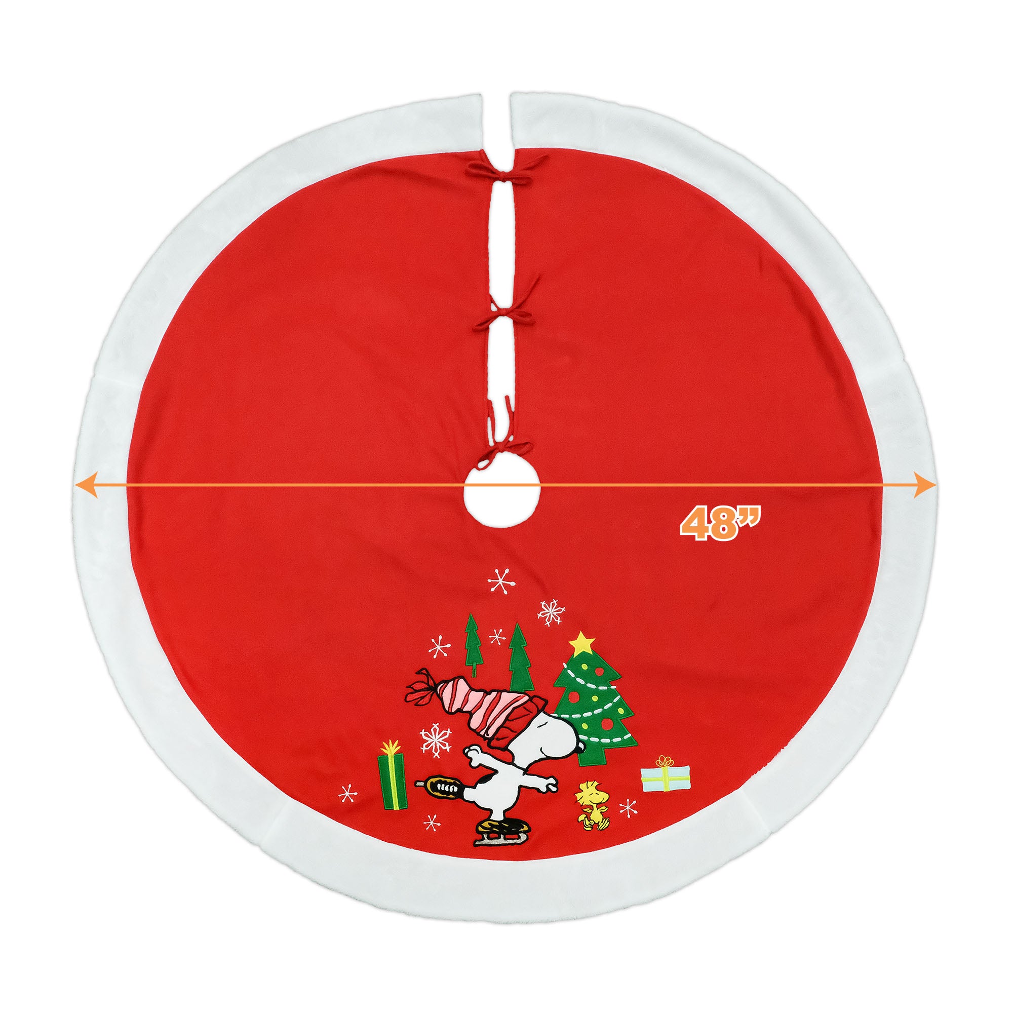 Peanuts 48" Embroidered Applique Tree Skirt