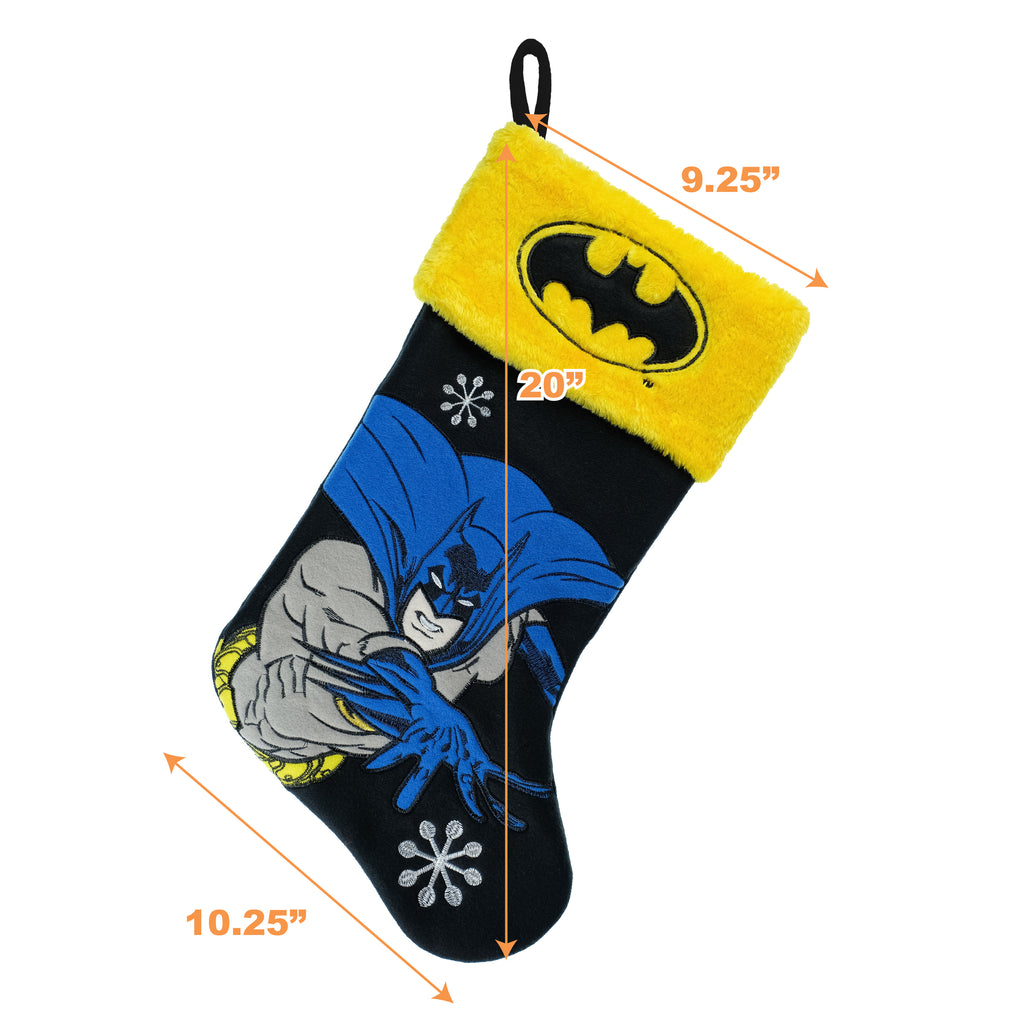 Batman Embroidered 20" Applique Christmas Stocking