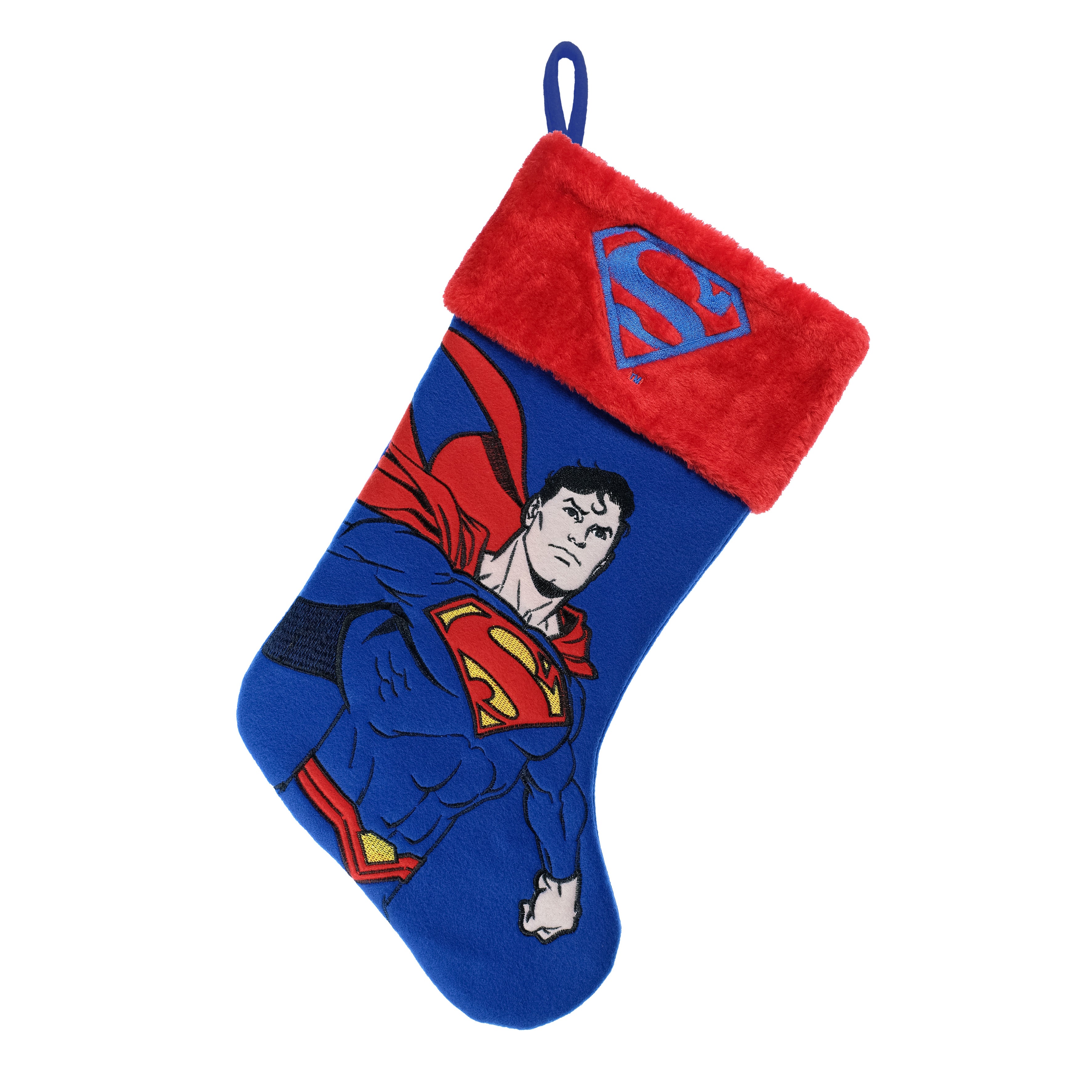 Superman Embroidered 20" Applique Christmas Stocking