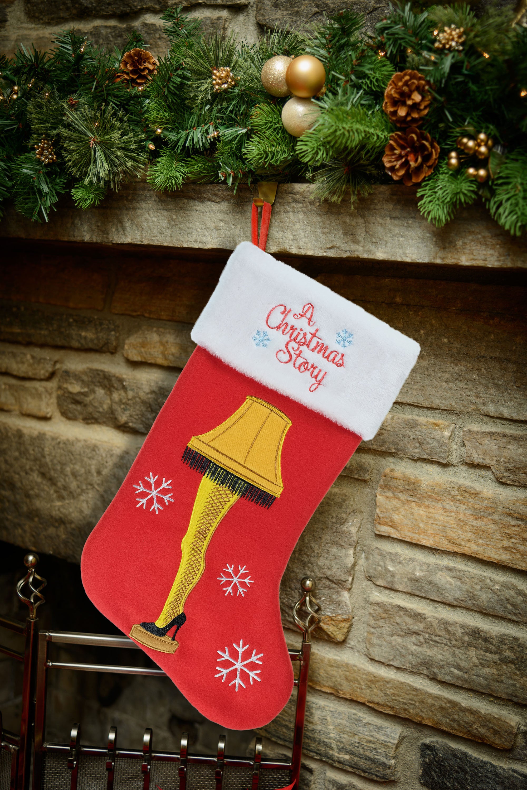A Christmas Story Embroidered 20" Applique Christmas Stocking