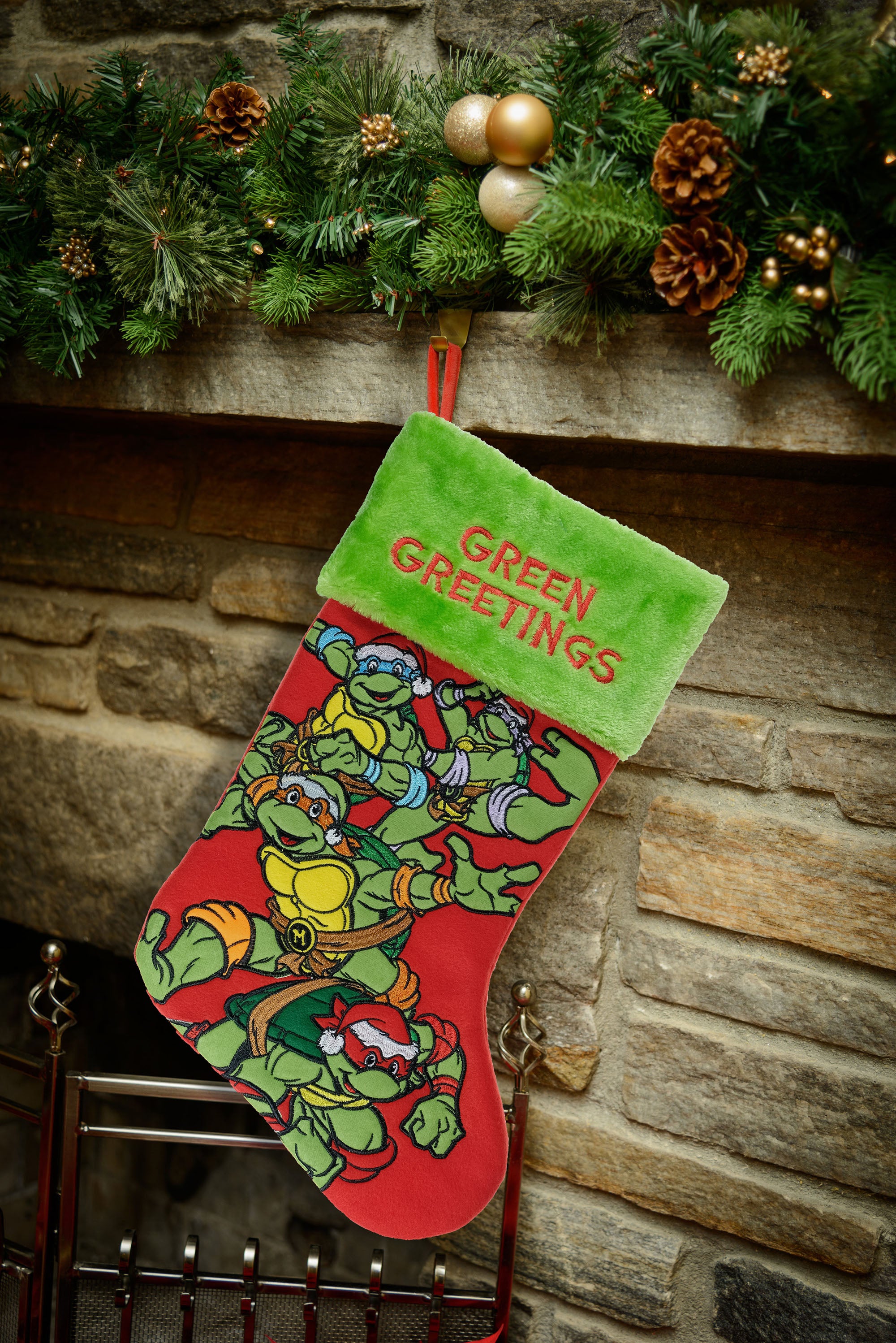 Teenage Mutant Ninja Turtles Embroidered 20" Applique Christmas Stocking