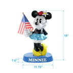 Disney 19" Minnie Mouse statue waving the American Flag
