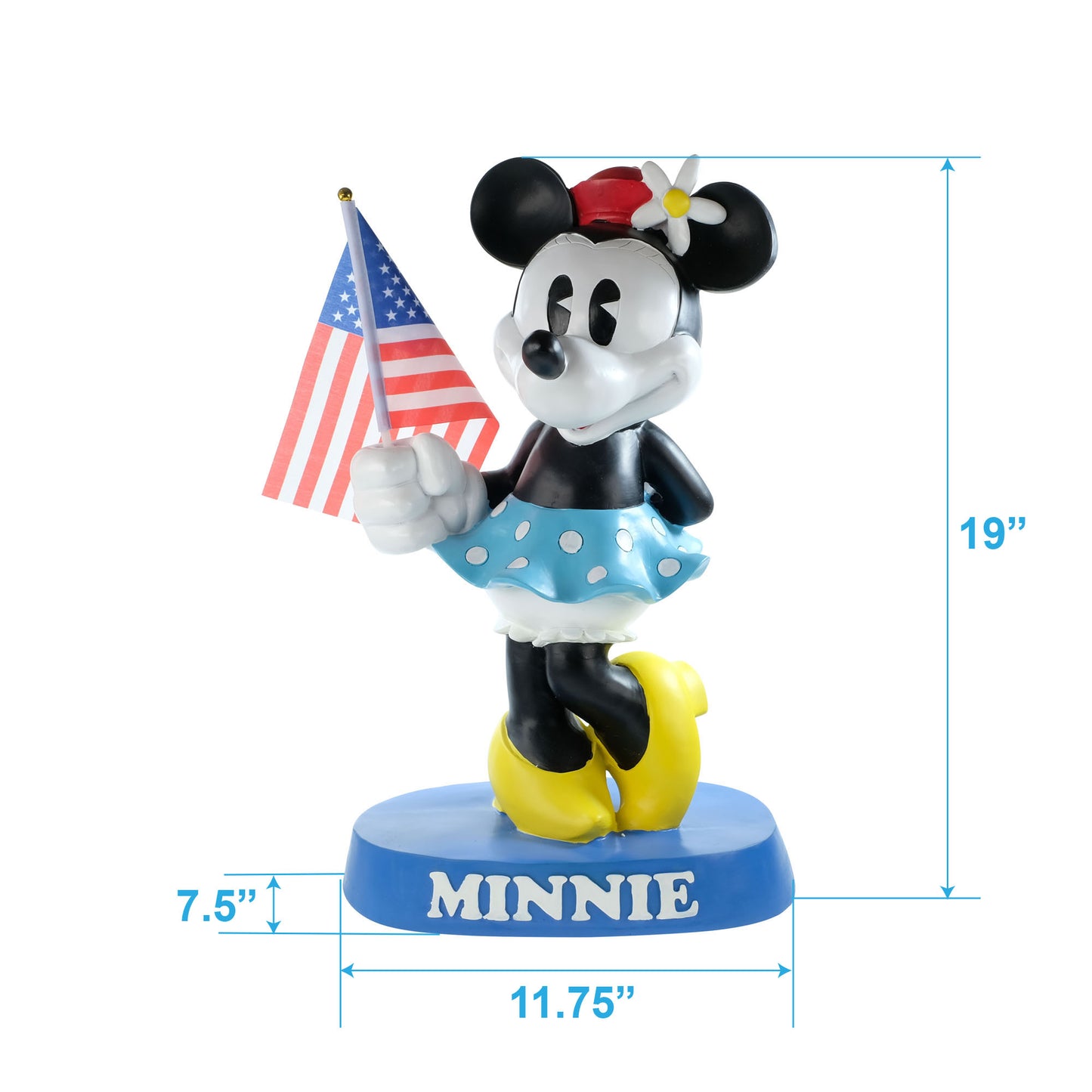 
                  
                    Disney 19" Minnie Mouse figurine waving the American Flag
                  
                
