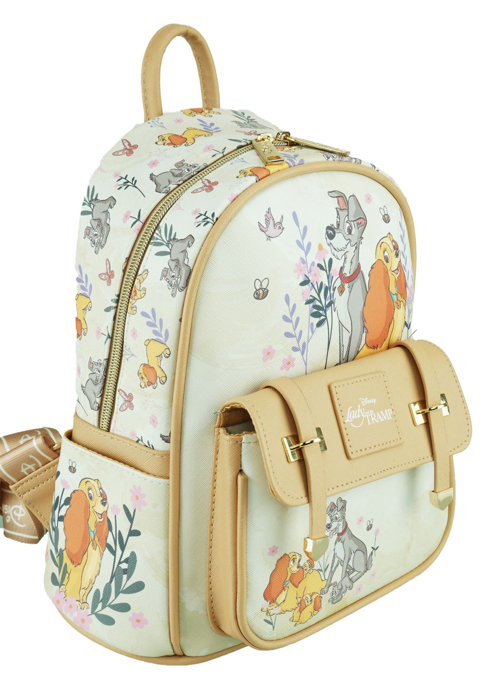 Disney Lady and the Tramp 11 inch Vegan Leather Mini Backpack