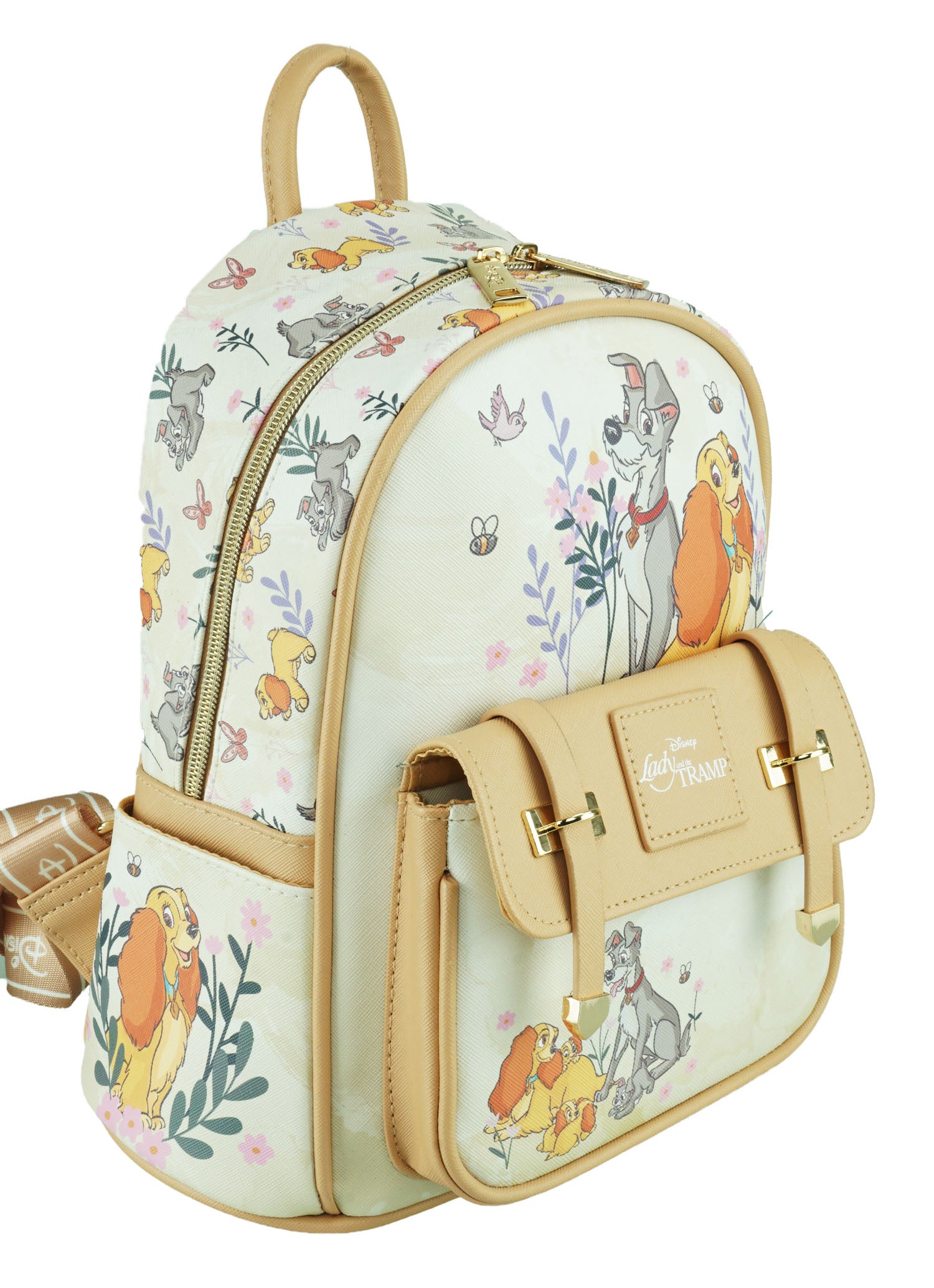 Disney Lady and the Tramp 11 inch Vegan Leather Mini Backpack