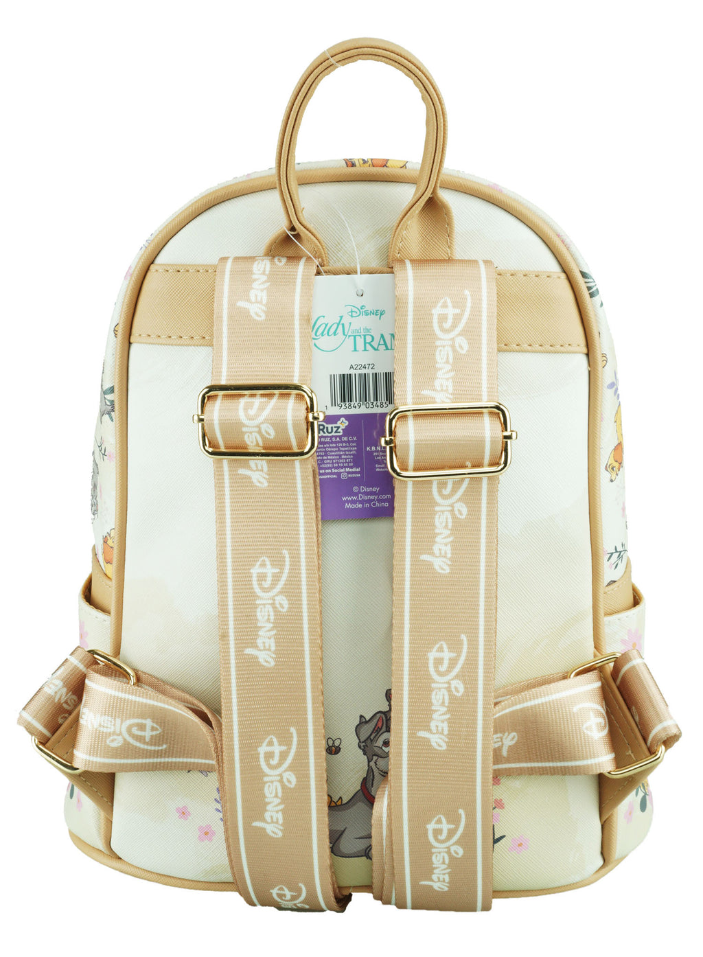 Disney Lady and the Tramp 11 inch Vegan Leather Mini Backpack