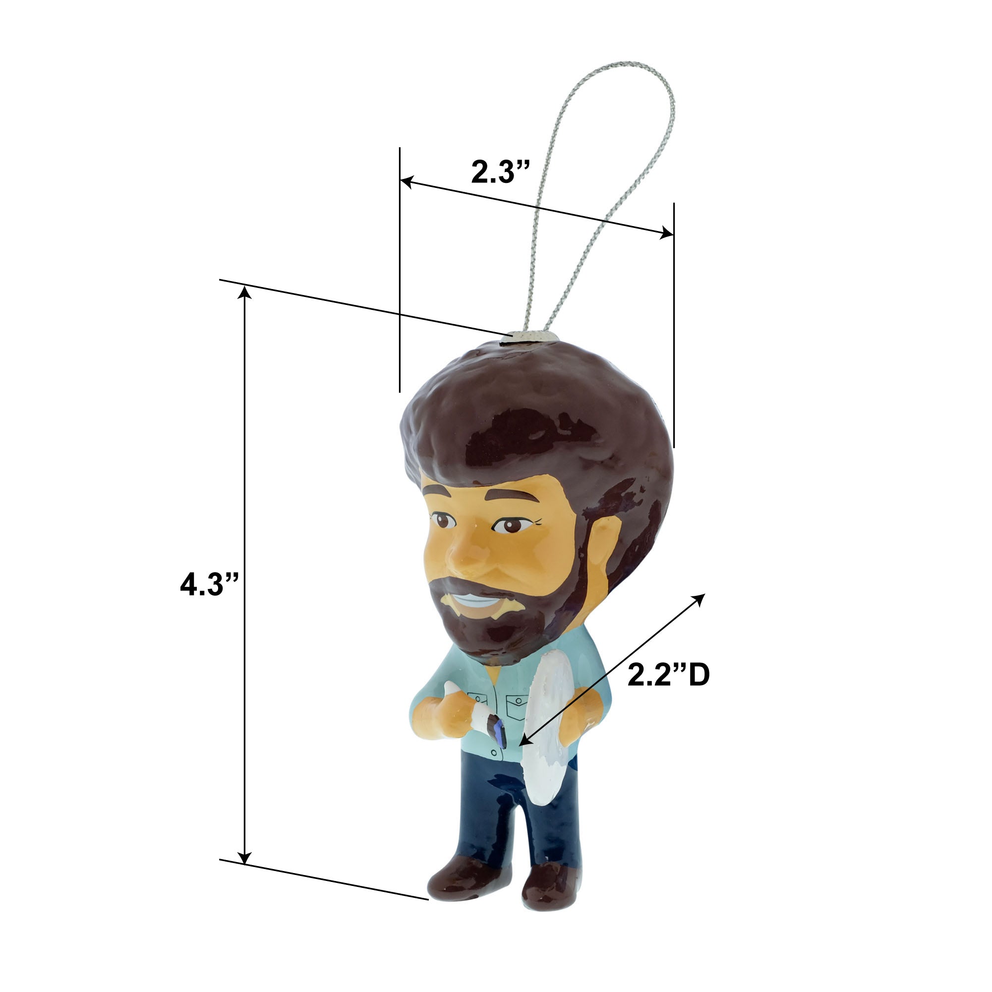 Bob Ross Christmas Tree Ornament