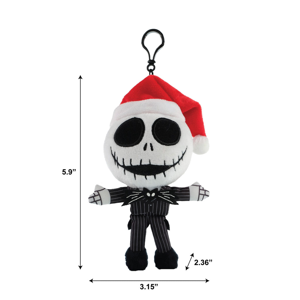 Nightmare Before Christmas 3-pack of 6 inch Plush Clips featuring Jack, Sally and Oogie Boogie