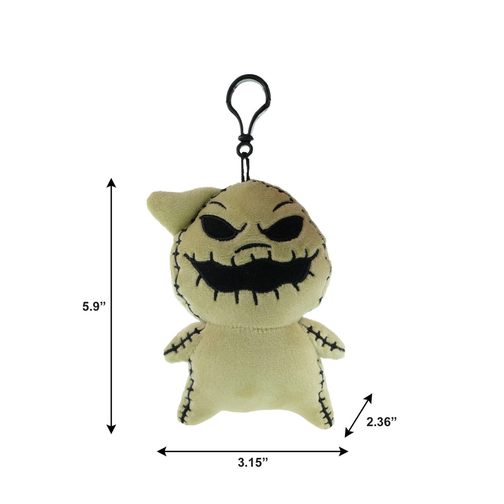 Nightmare Before Christmas 3-pack of 6 inch Plush Clips featuring Jack, Sally and Oogie Boogie