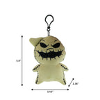 Nightmare Before Christmas 3-pack of 6 inch Plush Clips featuring Jack, Sally and Oogie Boogie