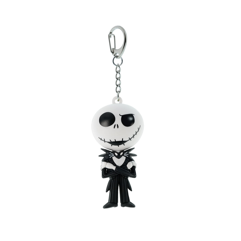 Disney The Nightmare Before Christmas 3-pack of solid rubber keychains featuring Jack, Sally, and Oogie Boogie