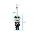 Disney The Nightmare Before Christmas 3-pack of solid rubber keychains featuring Jack, Sally, and Oogie Boogie