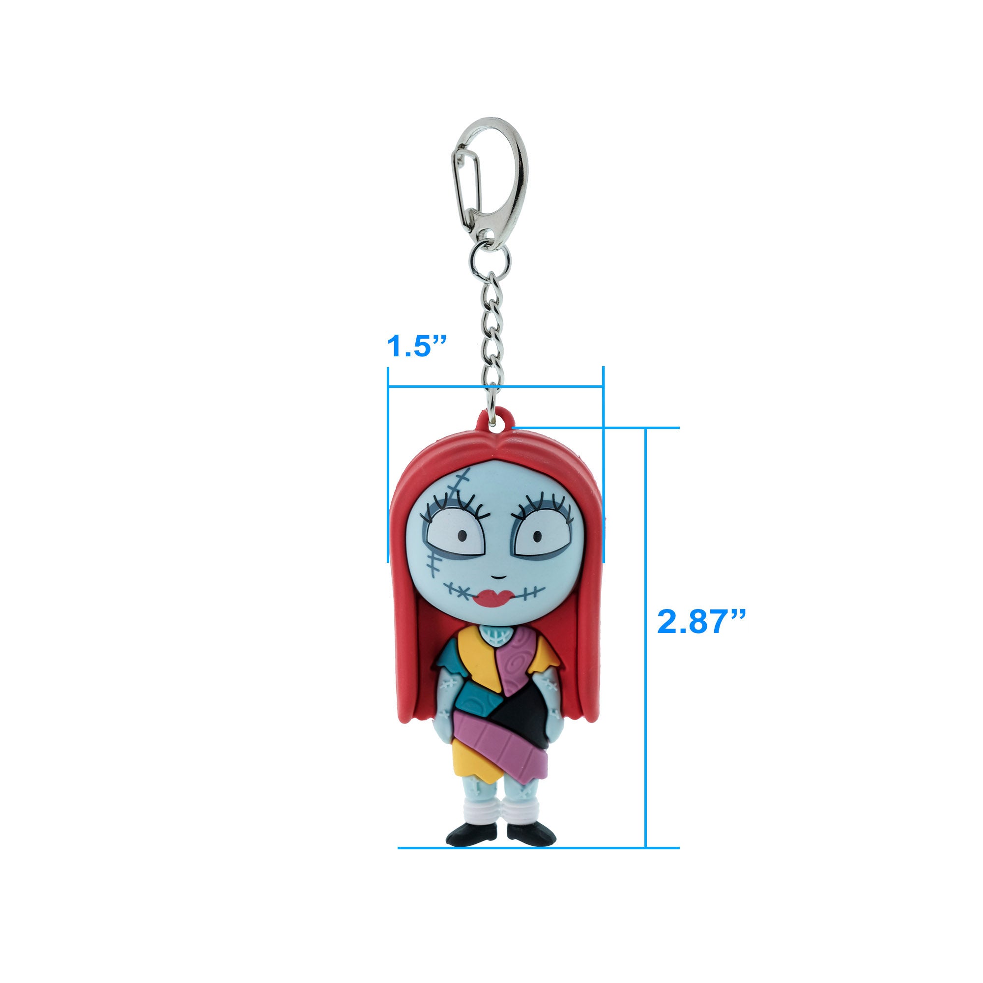 Disney The Nightmare Before Christmas 3-pack of solid rubber keychains featuring Jack, Sally, and Oogie Boogie