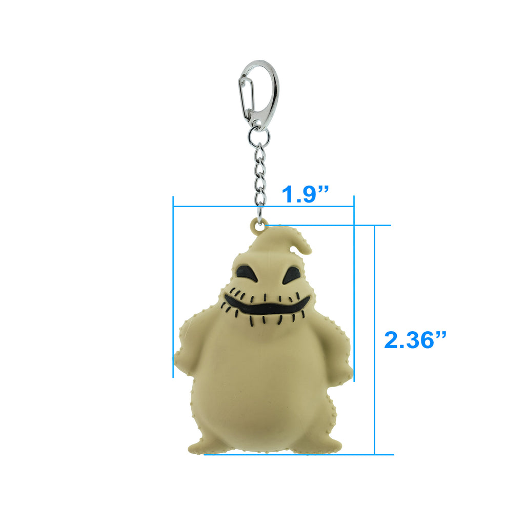 Disney The Nightmare Before Christmas 3-pack of solid rubber keychains featuring Jack, Sally, and Oogie Boogie