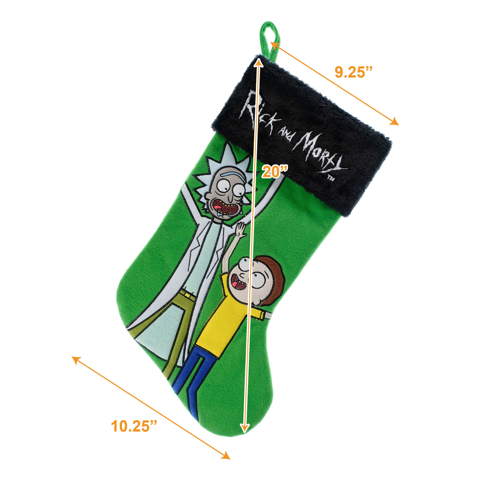 Rick & Morty Applique Christmas Stocking