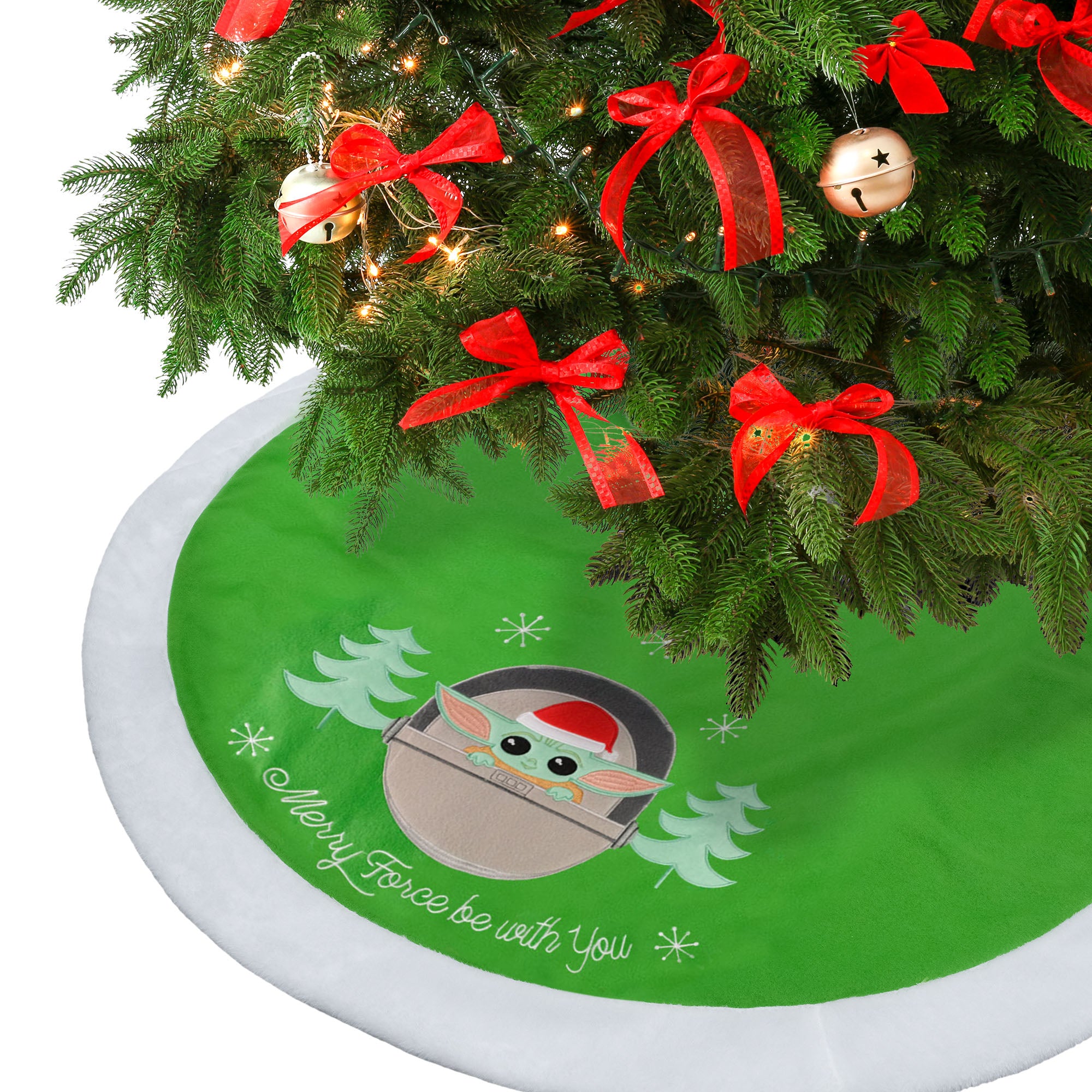 Baby Yoda Christmas Tree Skirt