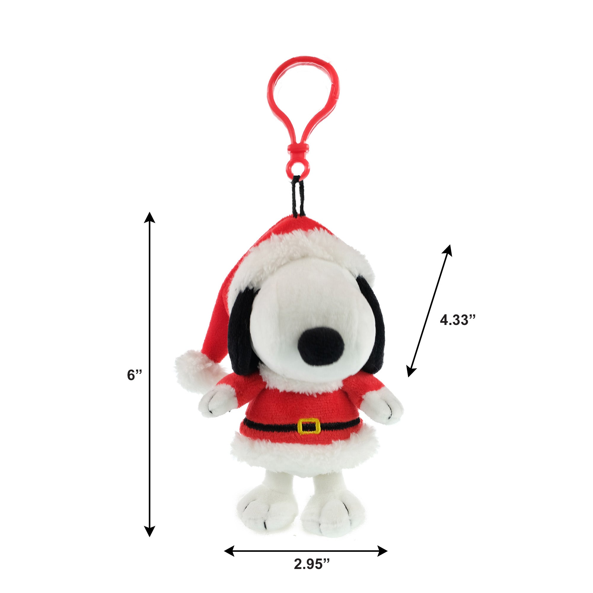 Peanuts Snoopy and Woodstock 2-pack of 6 inch Plush Clips